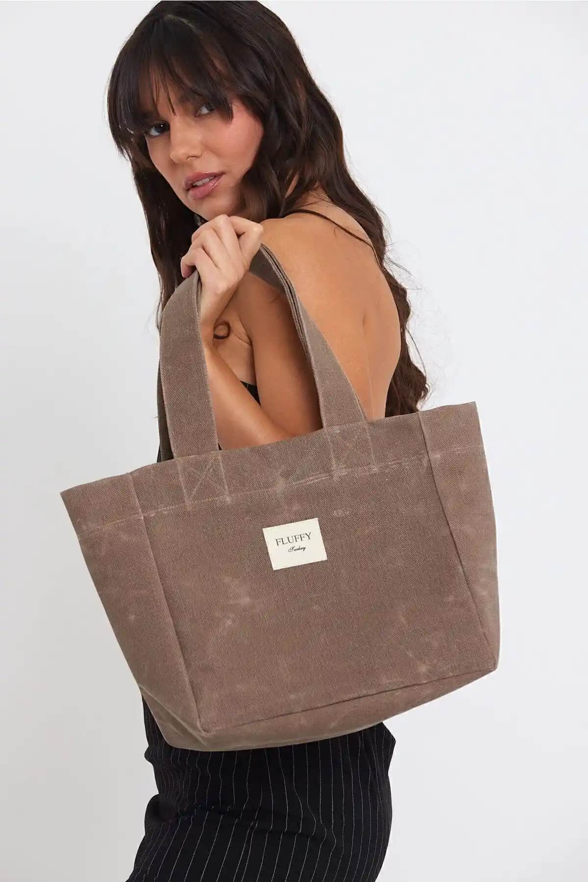 Fluffy Cookie Mumlu Kanvas Kadın Çantası: Su Geçirmez, Şık ve Dayanıklı Tasarım