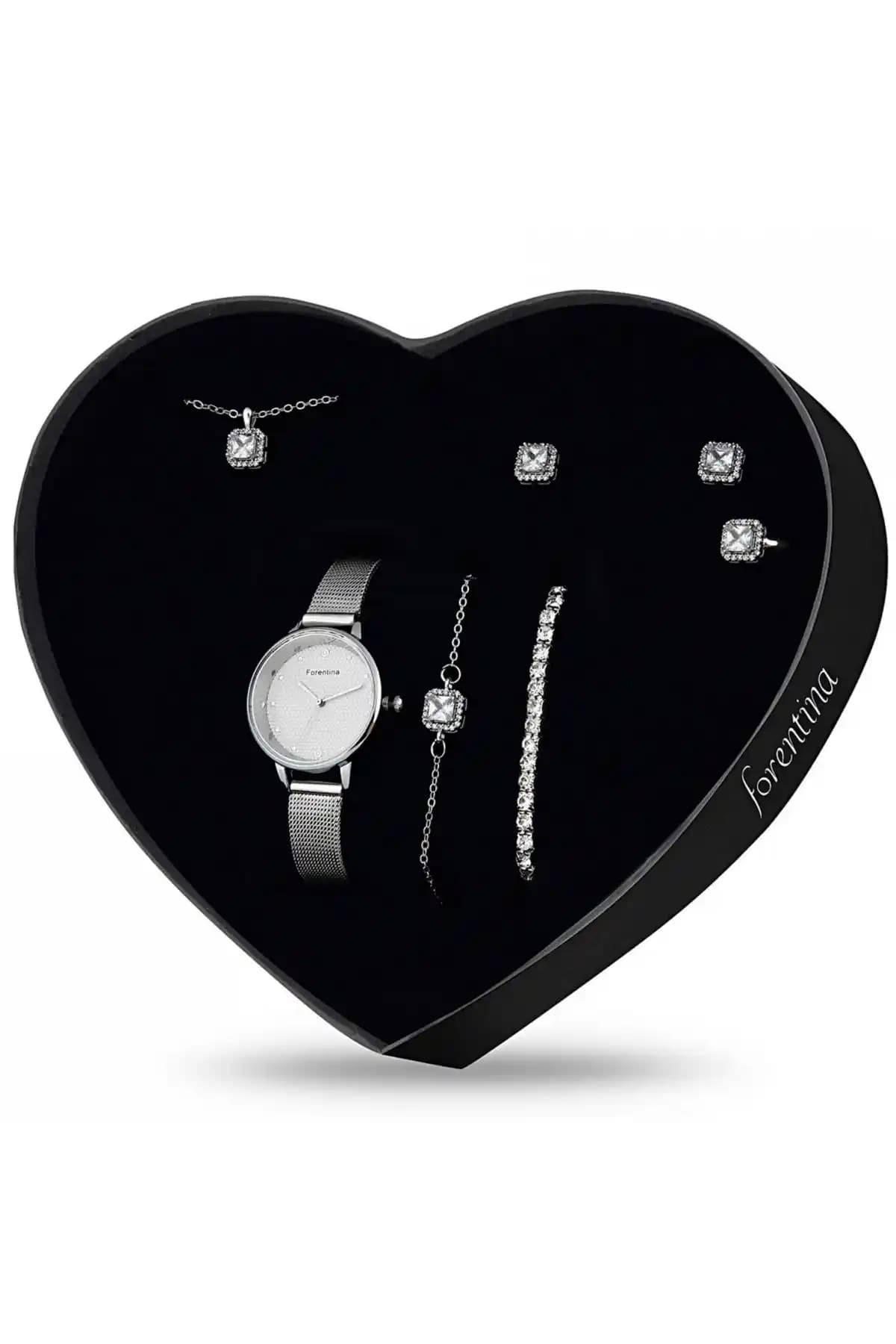 Forentina Tektaş Takı ve Saat Seti: Zarif ve Çok Yönlü Hediye Koleksiyonu