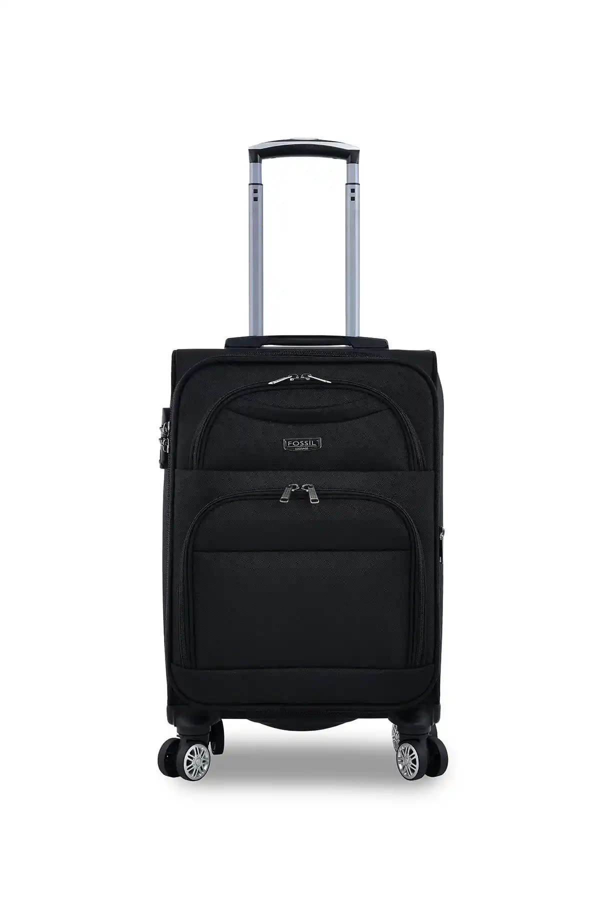 Fossil Siyah Unisex Kabin Boy Valiz Modern Tasarım ve Dayanıklılık Özellikleriyle