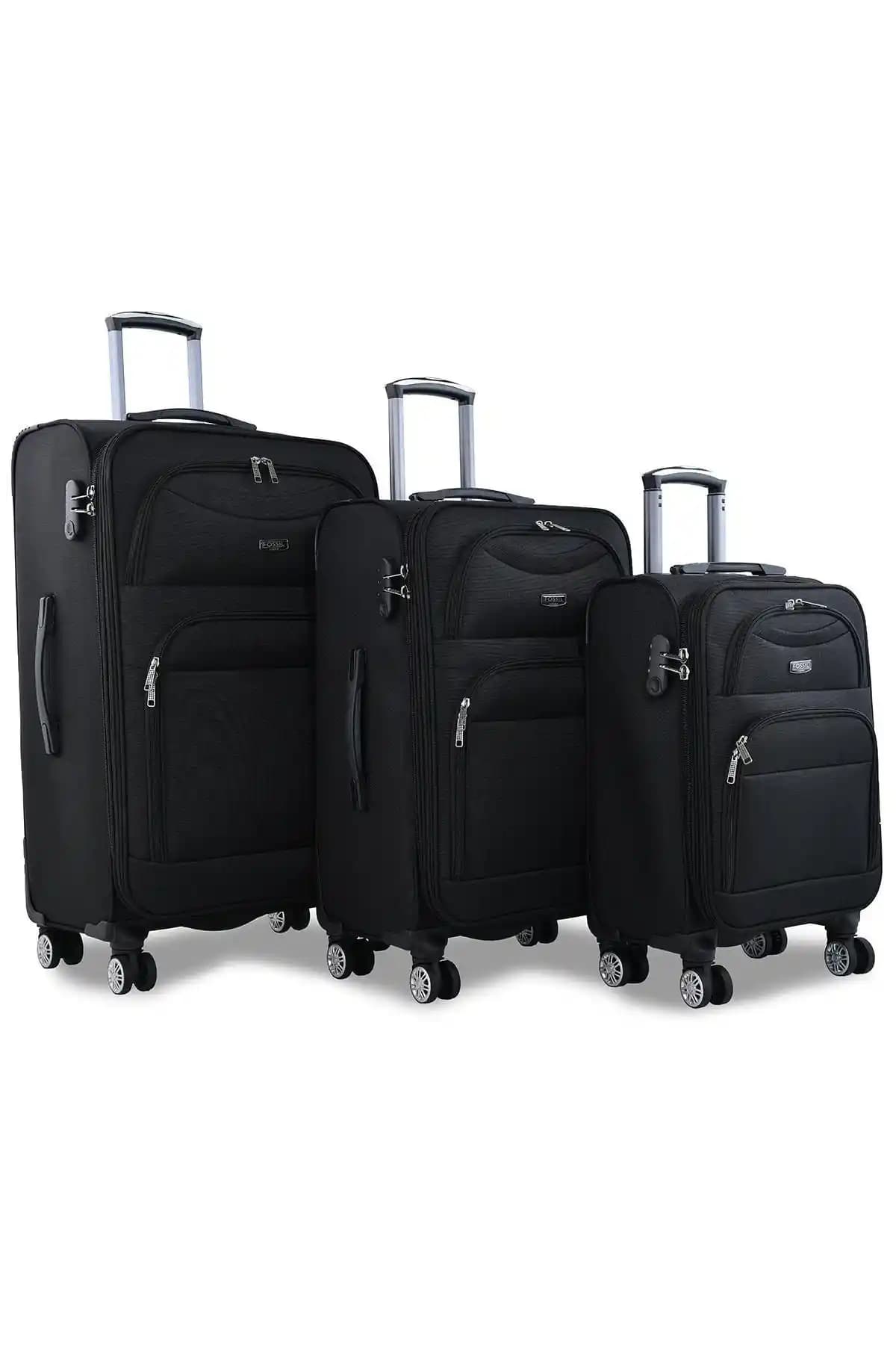 Fossil Siyah Unisex Valiz Setleri ve Kumaş Orta Boy Valiz Karşılaştırması