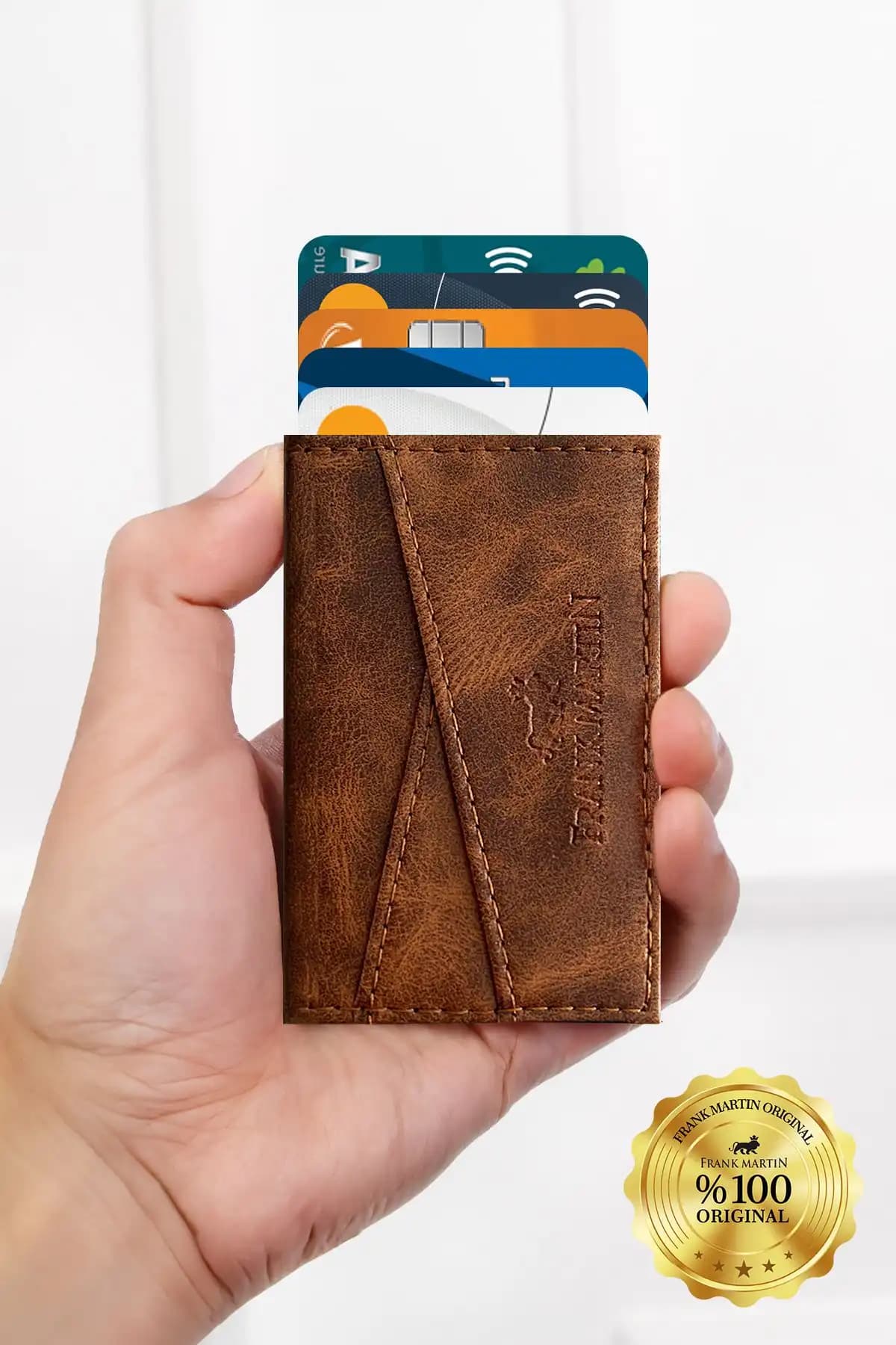 Frank Martin Unisex Otomatik Mekanizmalı Deri Çok Gözlü Kredi Kartlık Model X