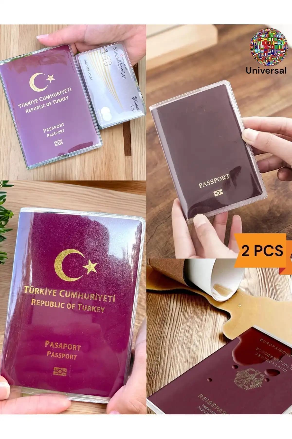 Gempo 2'li Su Geçirmez Şeffaf Pasaport Kılıfı Güvenli ve Şık Seyahat Arkadaşı