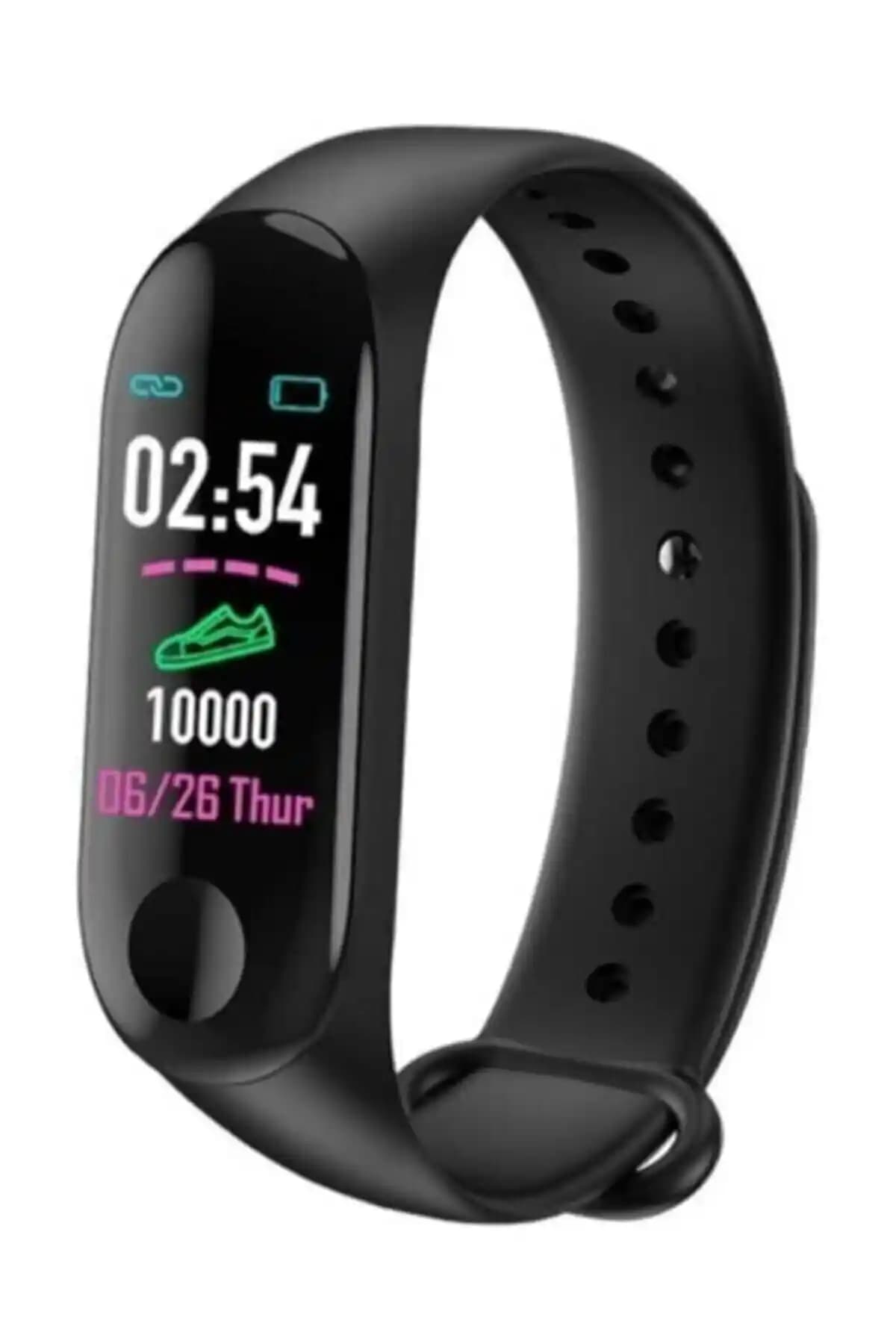 Genel Markalar Unisex Siyah Angel Eye M3 Bileklik ile Günlük Sağlık ve Spor Takibi