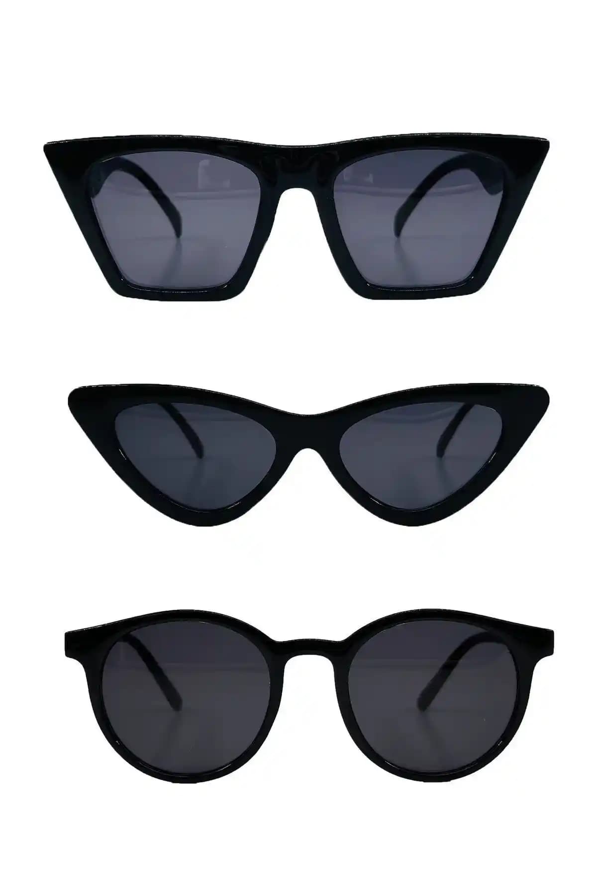 GlimmerGroove Yeni Sezon Unisex 3'lü Güneş Gözlüğü Seti Modern Tasarım ve Koruma