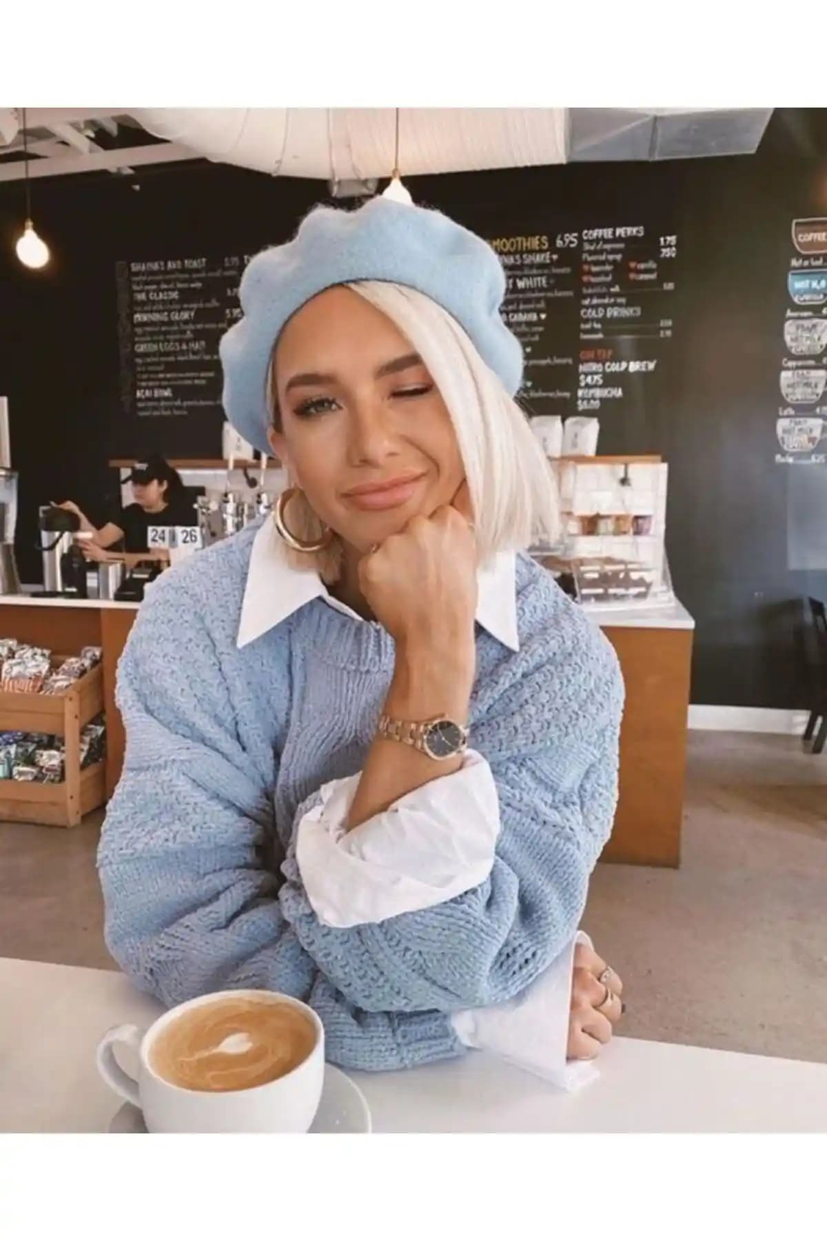 Goldmine Fransız Ressam Avustralya Yün Keçe Bere Şık ve Dayanıklı Kış Aksesuarı