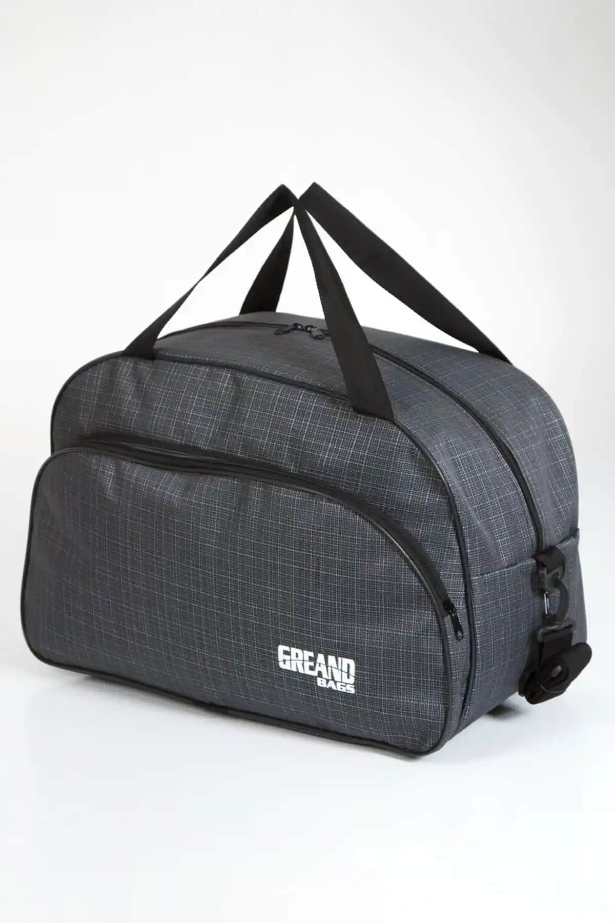 GreandBags Gri Unisex Seyahat Çantası Dayanıklı ve Şık Tasarımıyla Günlük Kullanım İçin Uygun