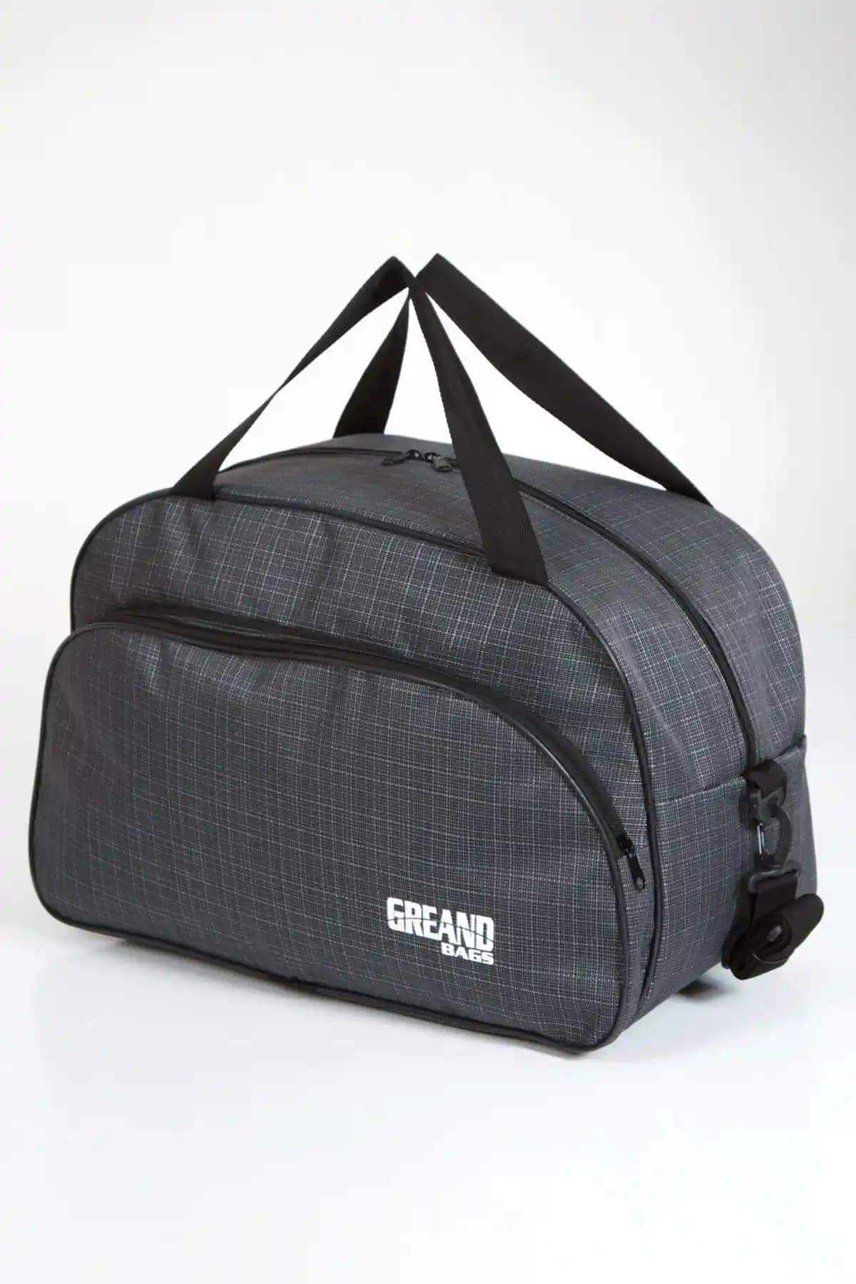 GreandBags Gri Unisex Seyahat Çantası Dayanıklı ve Şık Tasarımıyla Günlük Kullanım İçin Uygun