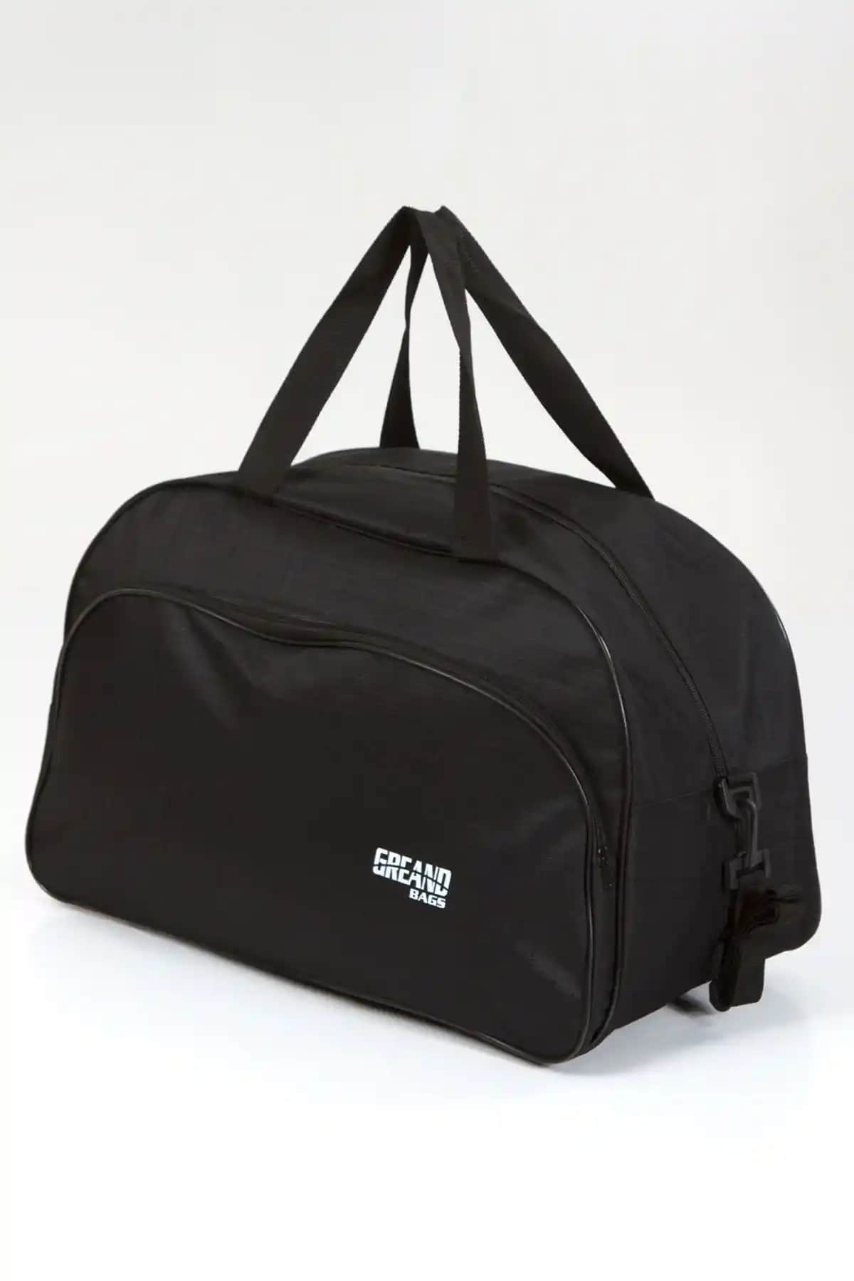 GreandBags Siyah Unisex Havlu Kumaş Çanta Günlük ve Seyahat Kullanımı İçin Uygun