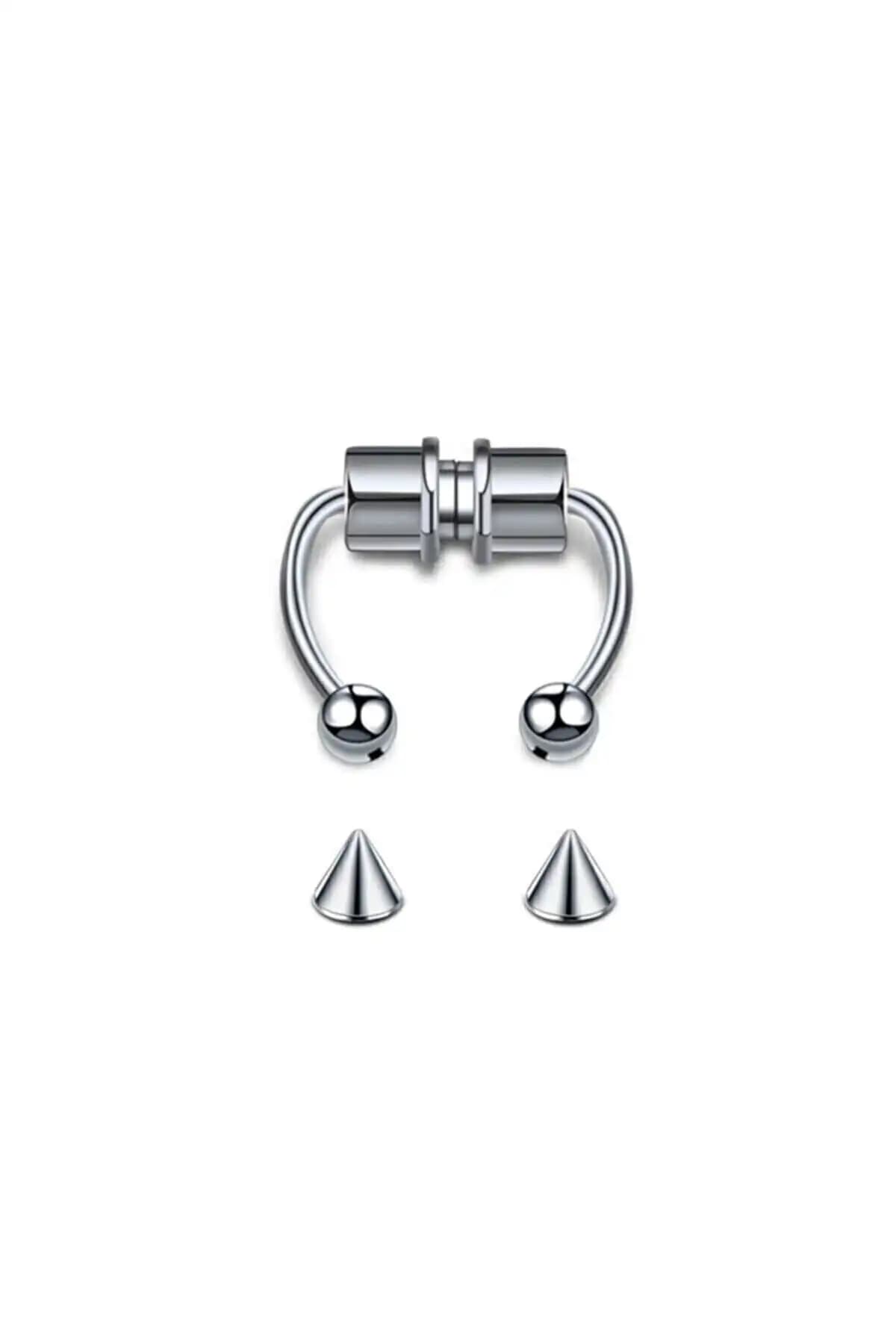 Gri Paslanmaz Çelik Mıknatıslı Fake Septum Piercing Karşılaştırması ve Özellikleri 1