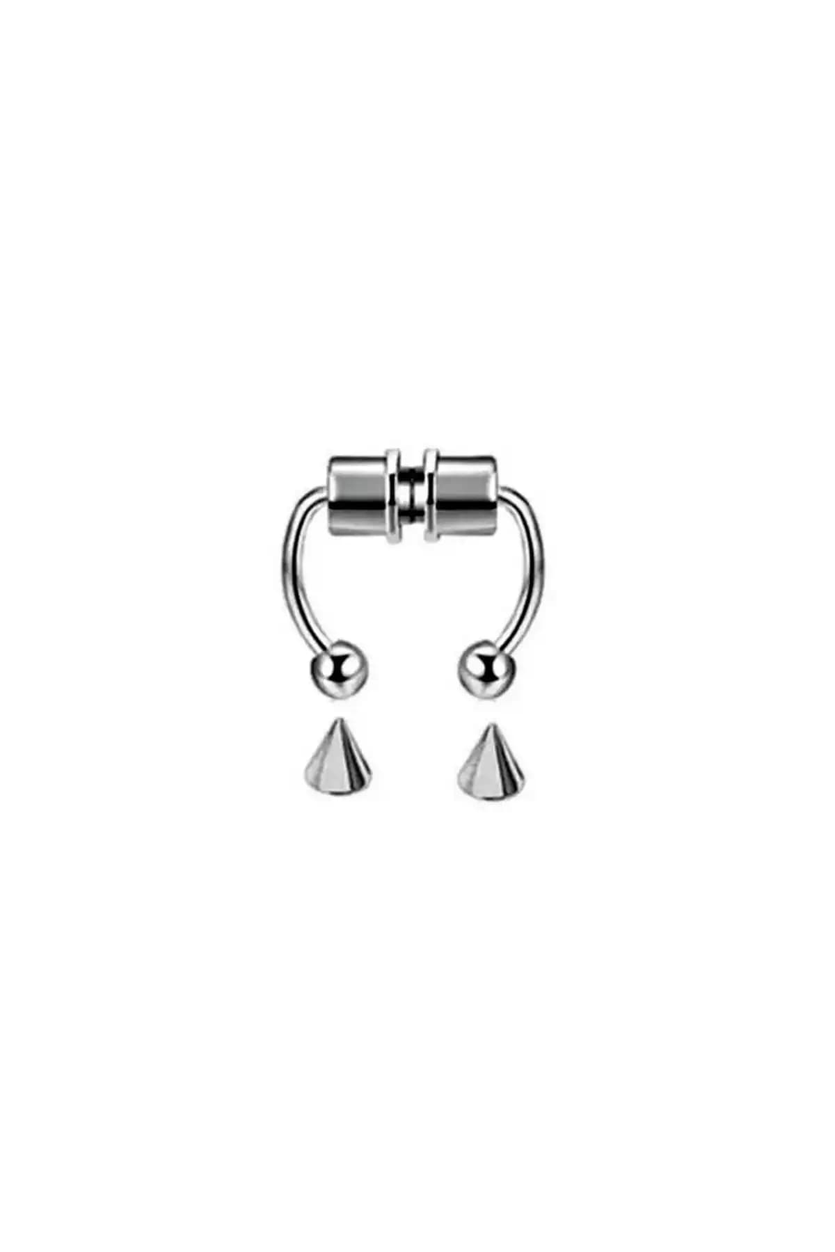 Gri Paslanmaz Çelik Mıknatıslı Fake Septum Piercing Karşılaştırması ve Özellikleri 2