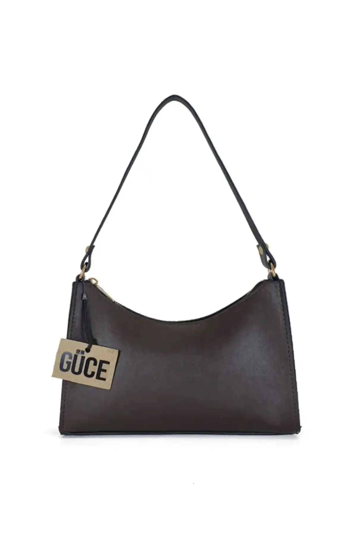 Güce Marka Kahverengi Baget Baguette Çanta Şıklık ve Fonksiyonelliği Bir Arada Sunar