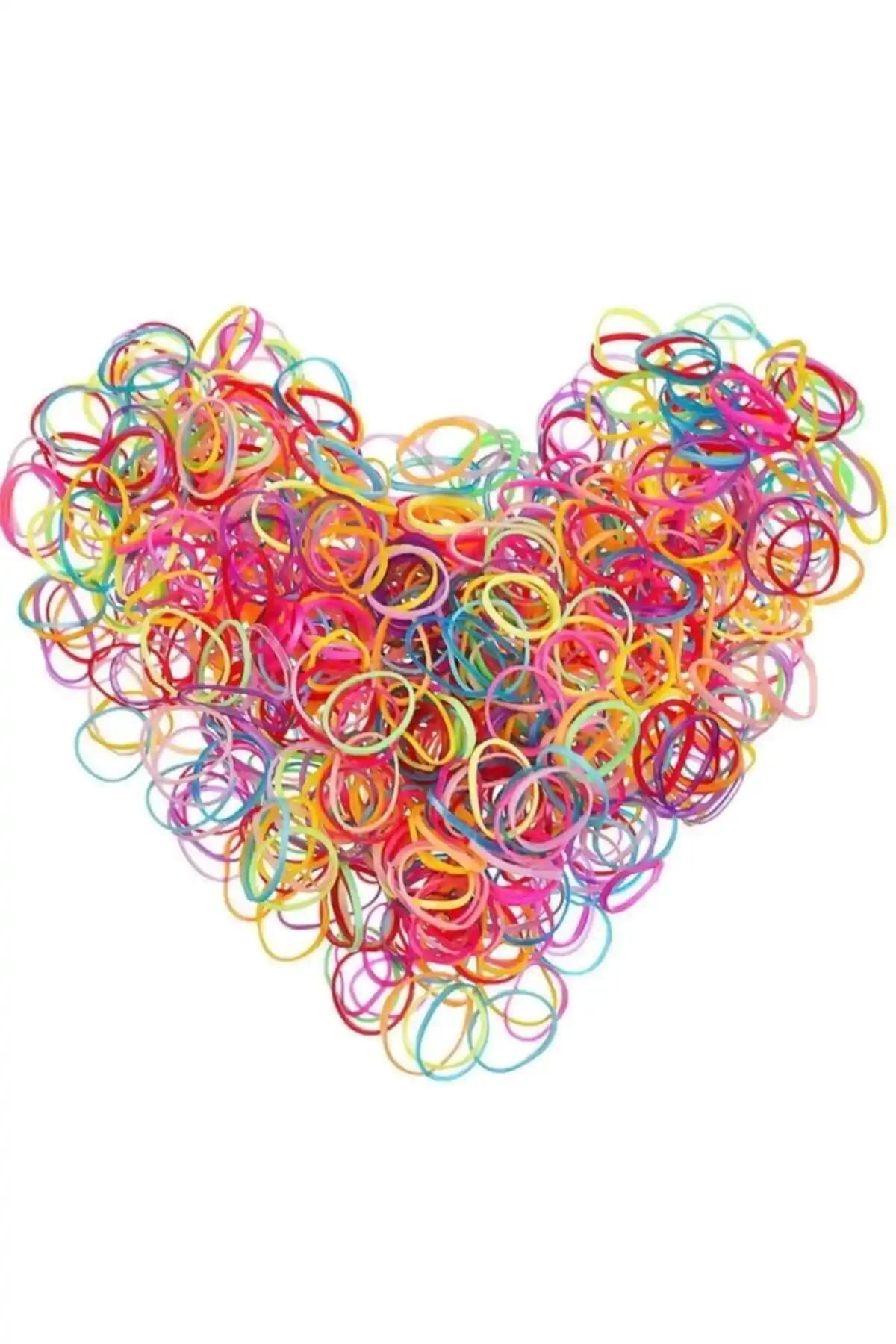 GÜLPEŞE Renkli Saç Örgü Lastiği 1000 Adet Pratik ve Dayanıklı Saç Aksesuarı