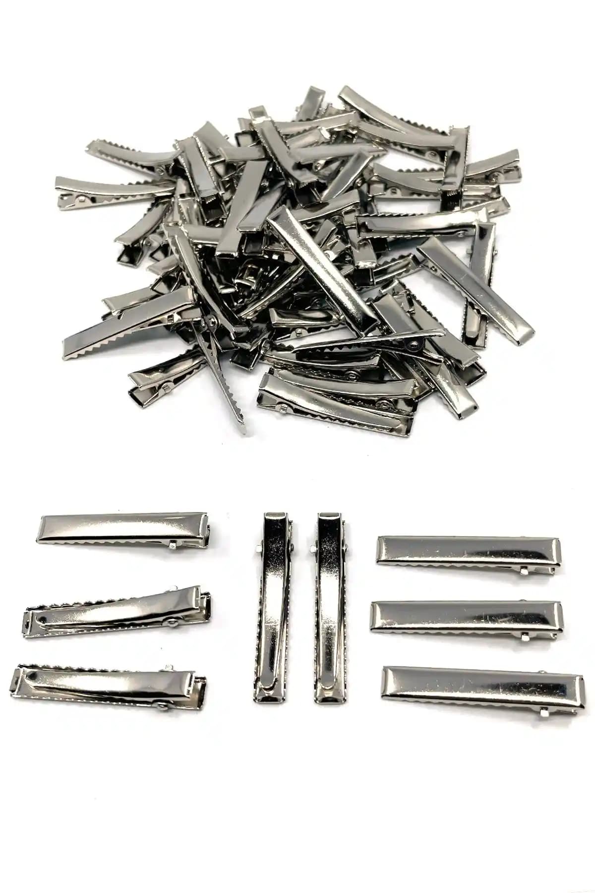 Gümüş Renkli Pens Tokalar 50 Adet Şık ve Pratik Saç Aksesuarları