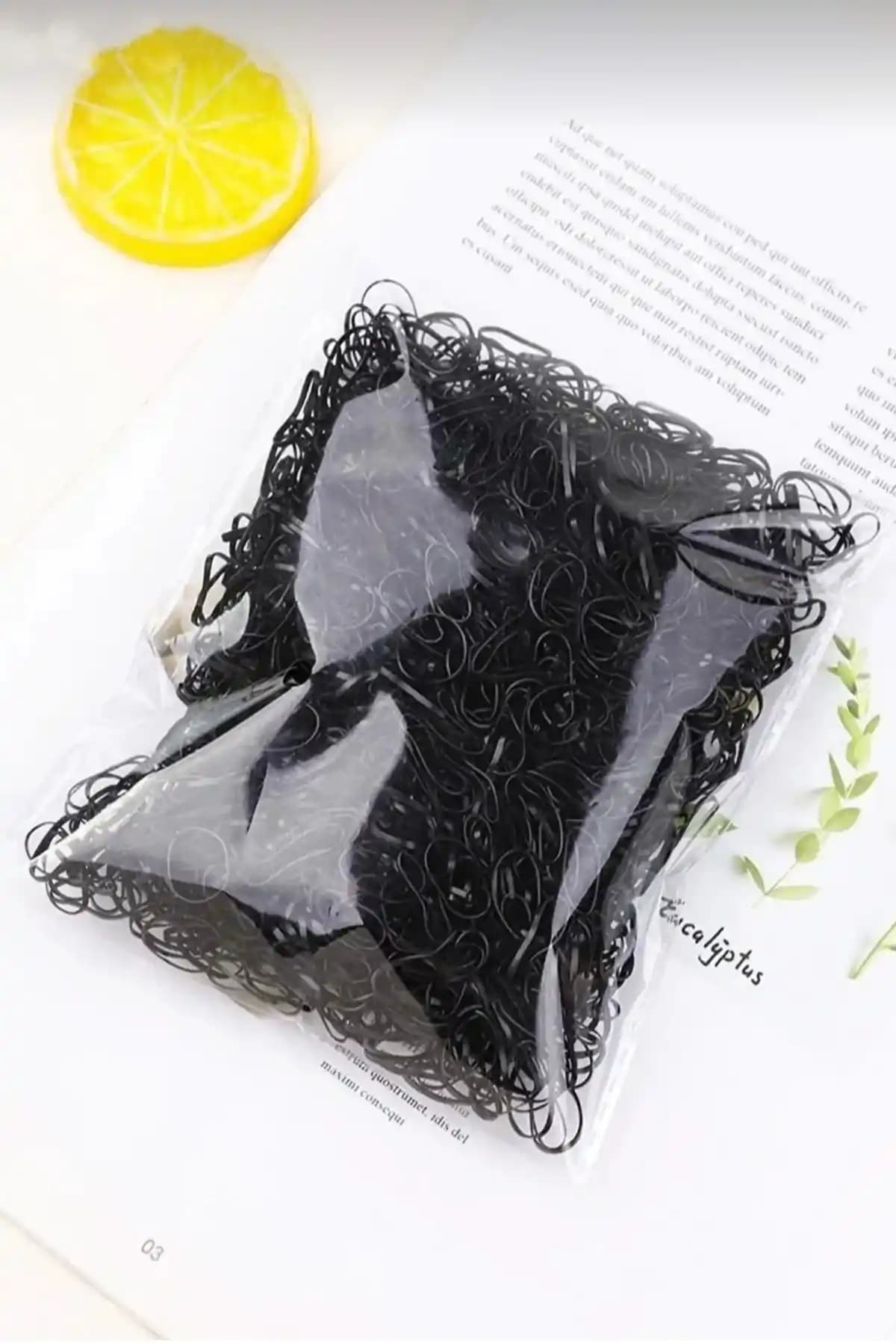 H&E DESIGN Ultra Esnek Siyah Saç Örgü Lastiği: Dayanıklı ve Şık Saç Aksesuarı