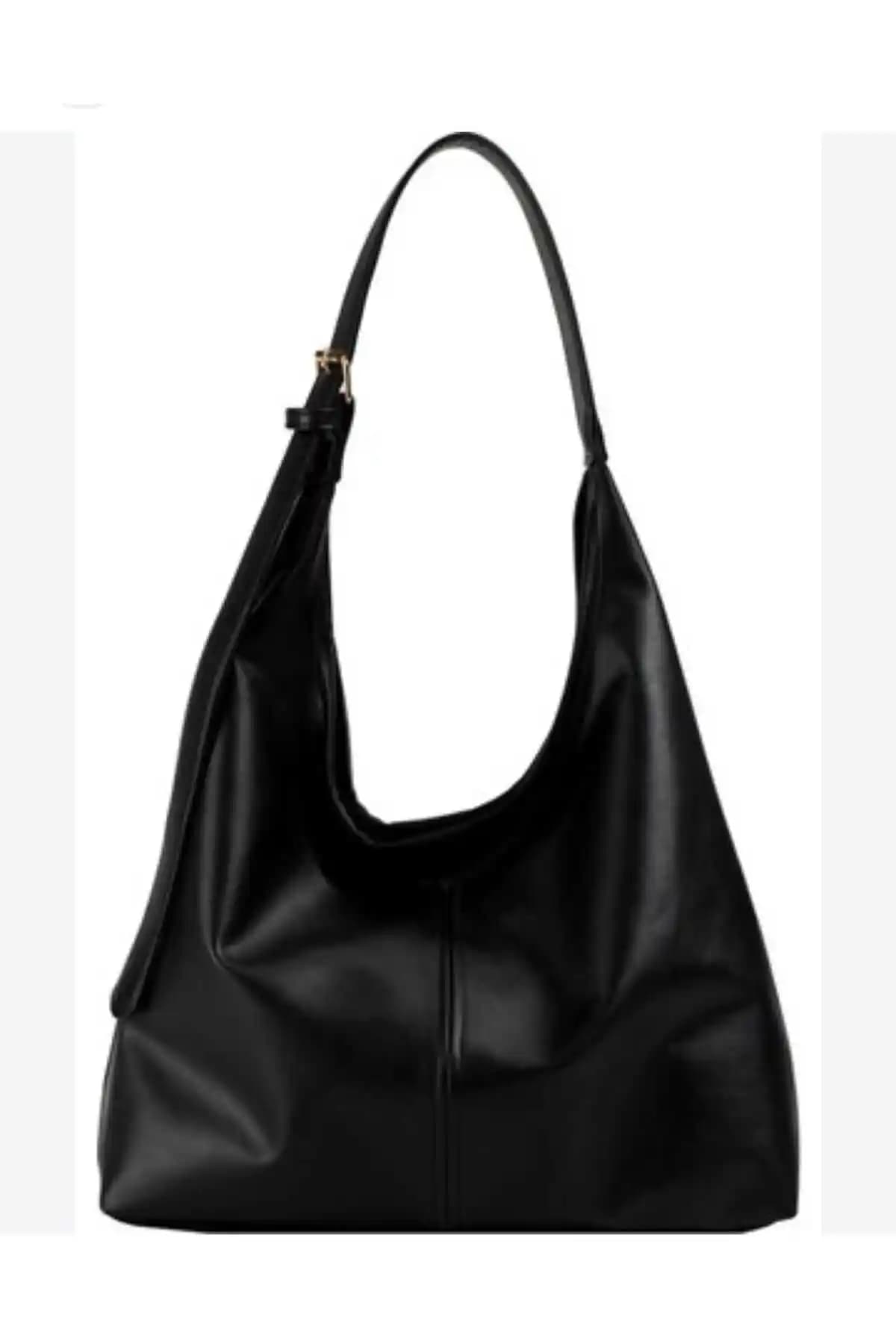 HAPBUY Kadın Siyah Omuz Çantası Günlük Kullanım İçin Şık ve Dayanıklı Tasarım