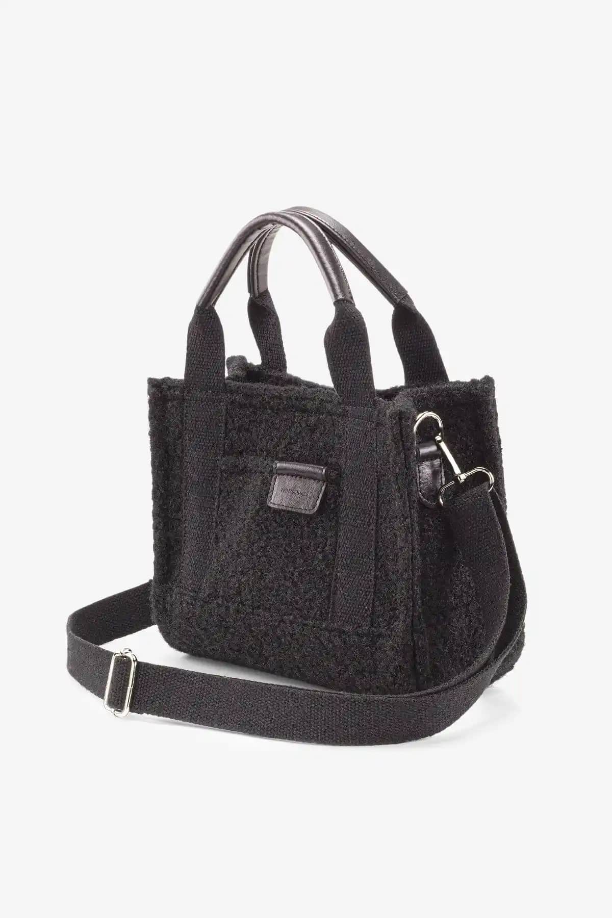 Housebags Kadın Siyah Suni Kürklü Tote Çanta Şıklık ve Kullanışlılık Bir Arada