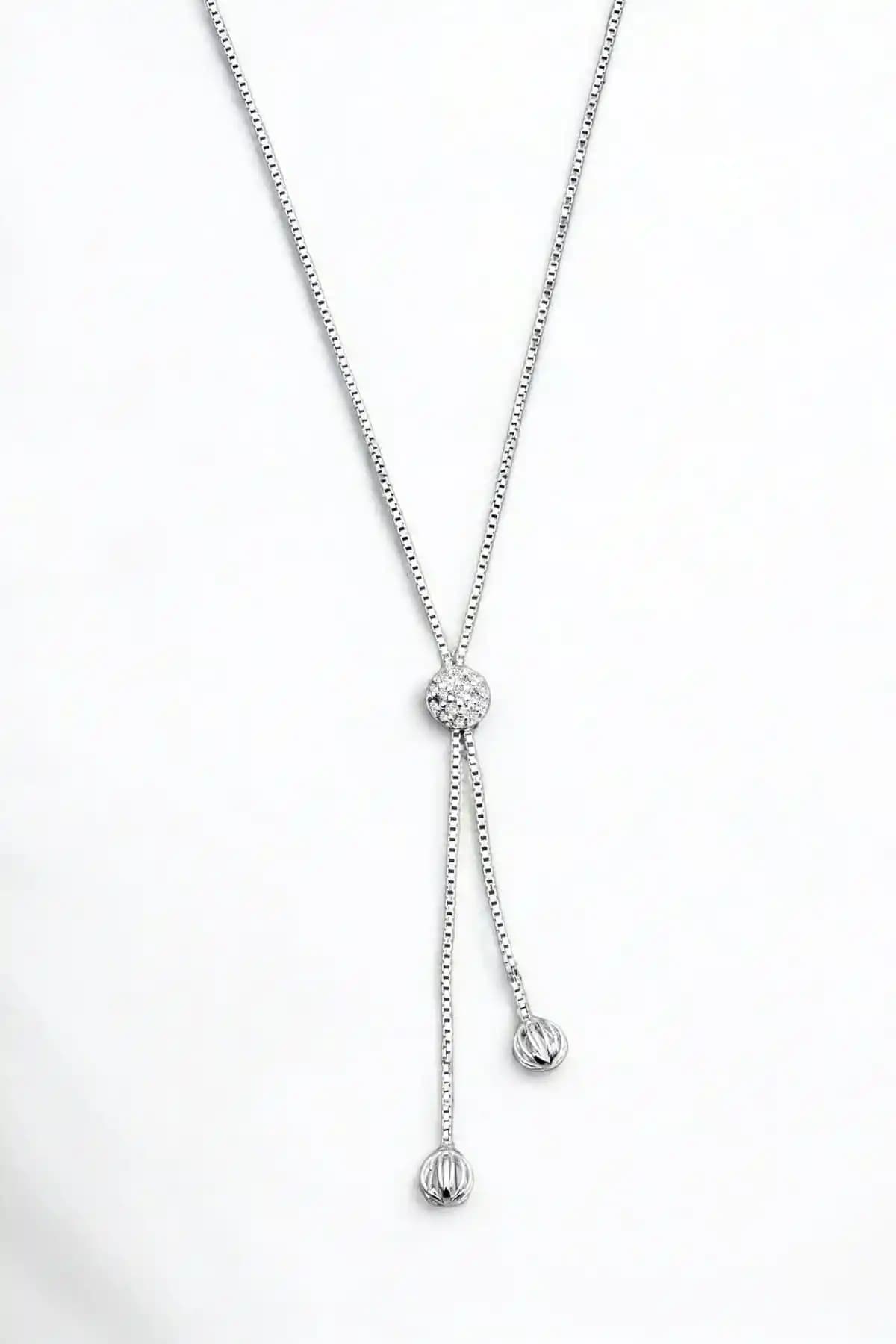 Jelux Silver Gümüş 925 Ayar Zirkon Taşlı Füzyon Toplu Y Kolye ile Şıklığınızı Yükseltin