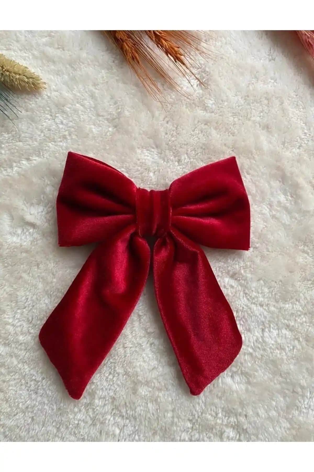 Kadife Kadın Saç Tokası Otomatik Fiyonk Tasarımı Zarif ve Kullanışlı