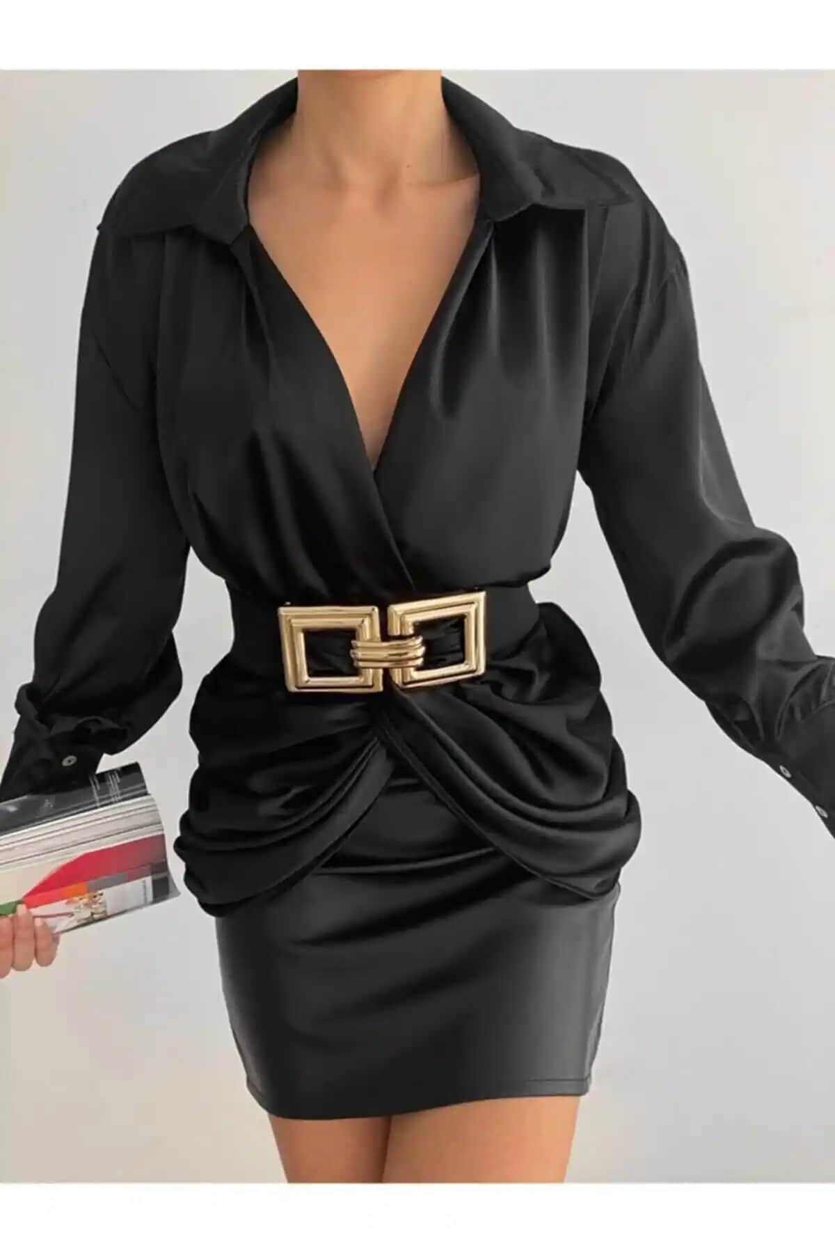 Kadın Kemerleri Karşılaştırması: Siyah Altın Tokalı ve Çizgili Suni Deri Modelleri