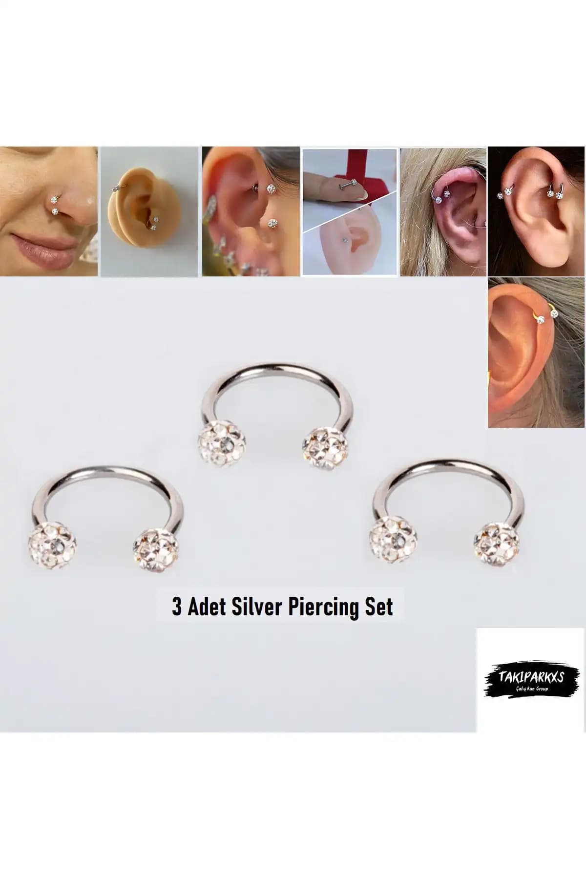 Kadınlar İçin Dayanıklı ve Estetik 316L Cerrahi Çelik Septum Piercing Seti