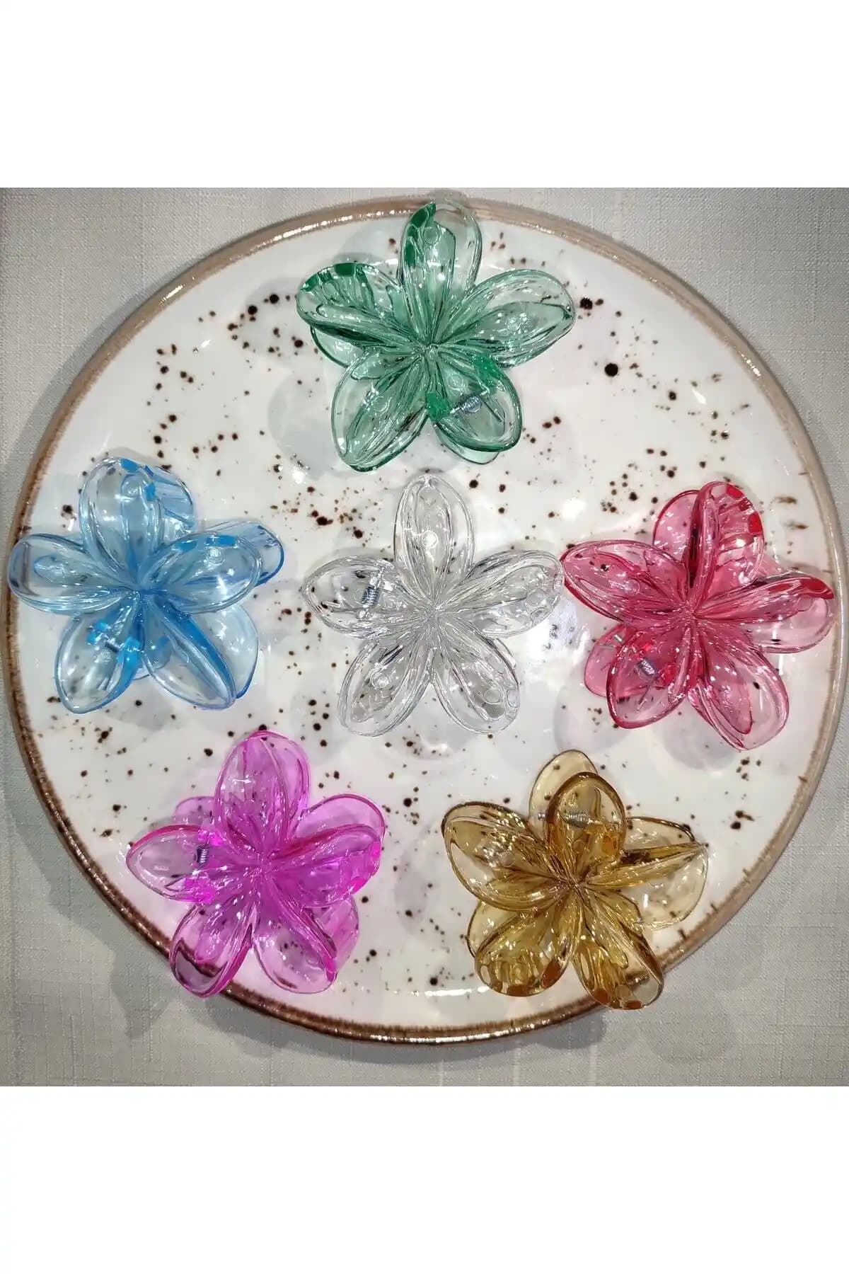 Kadınlar İçin Renkli ve Büyük Boy Lotus Toka Seti Estetik ve Dayanıklı Tasarım