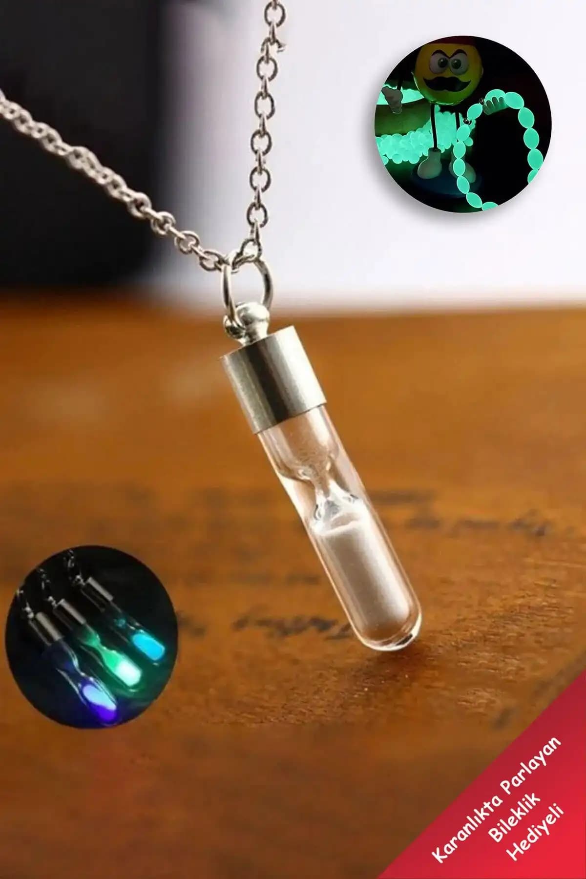Karanlıkta Parlayan Kum Saati Neon Kolye: Modern Tasarım ve Fonksiyonellik Bir Arada
