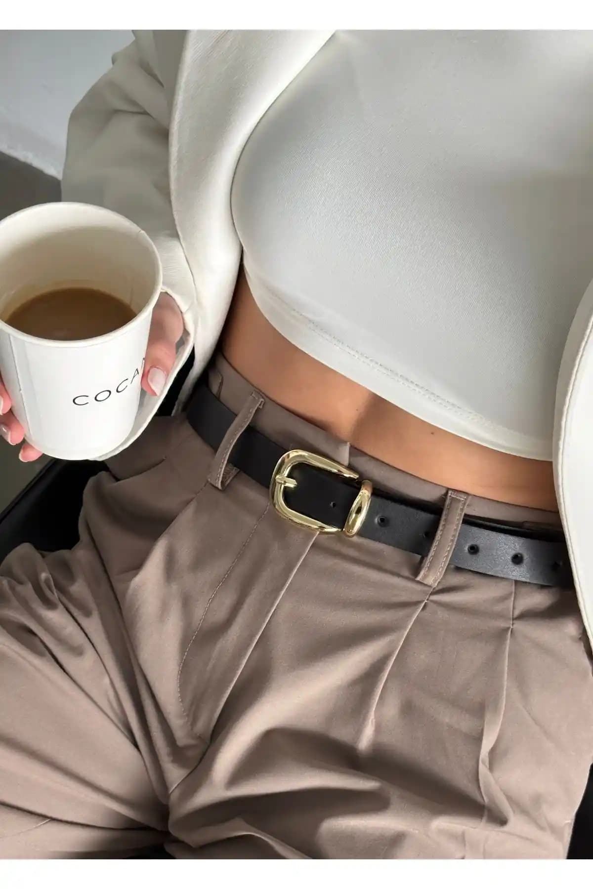 KİLİGİSTANBUL Nora Basic Kemer 100 Cm Şık ve Dayanıklı Kadın Aksesuarı