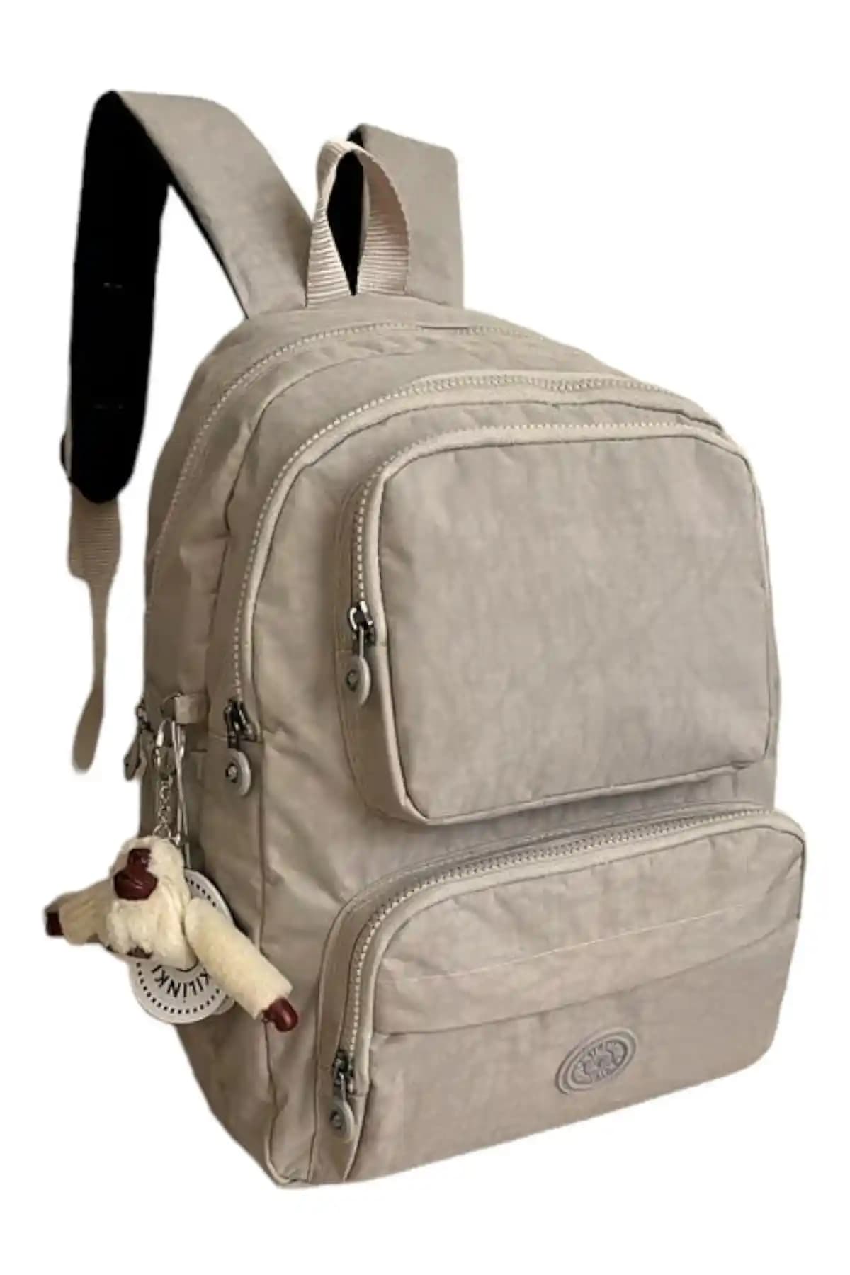 Klinkır Çok Gözlü Geniş Hacimli Suya Dayanıklı Bej Renkli Okul Çantası Özellikleri ve Kullanım Avantajları