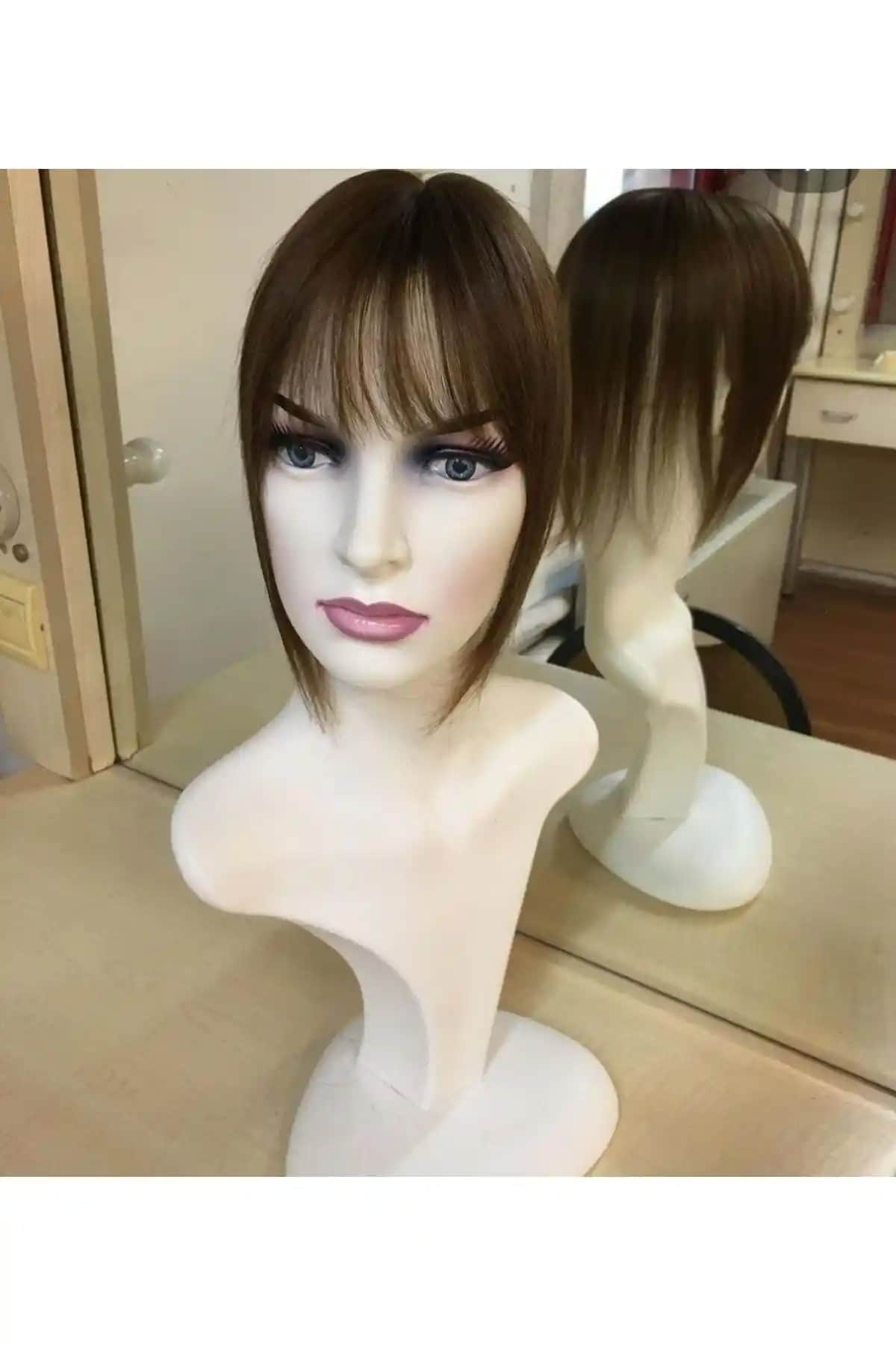 Lgskozmetik Kahküllü Tepelik Peruk Açık Kahverengi Gerçek Saç Kullanımı ve Özellikleri