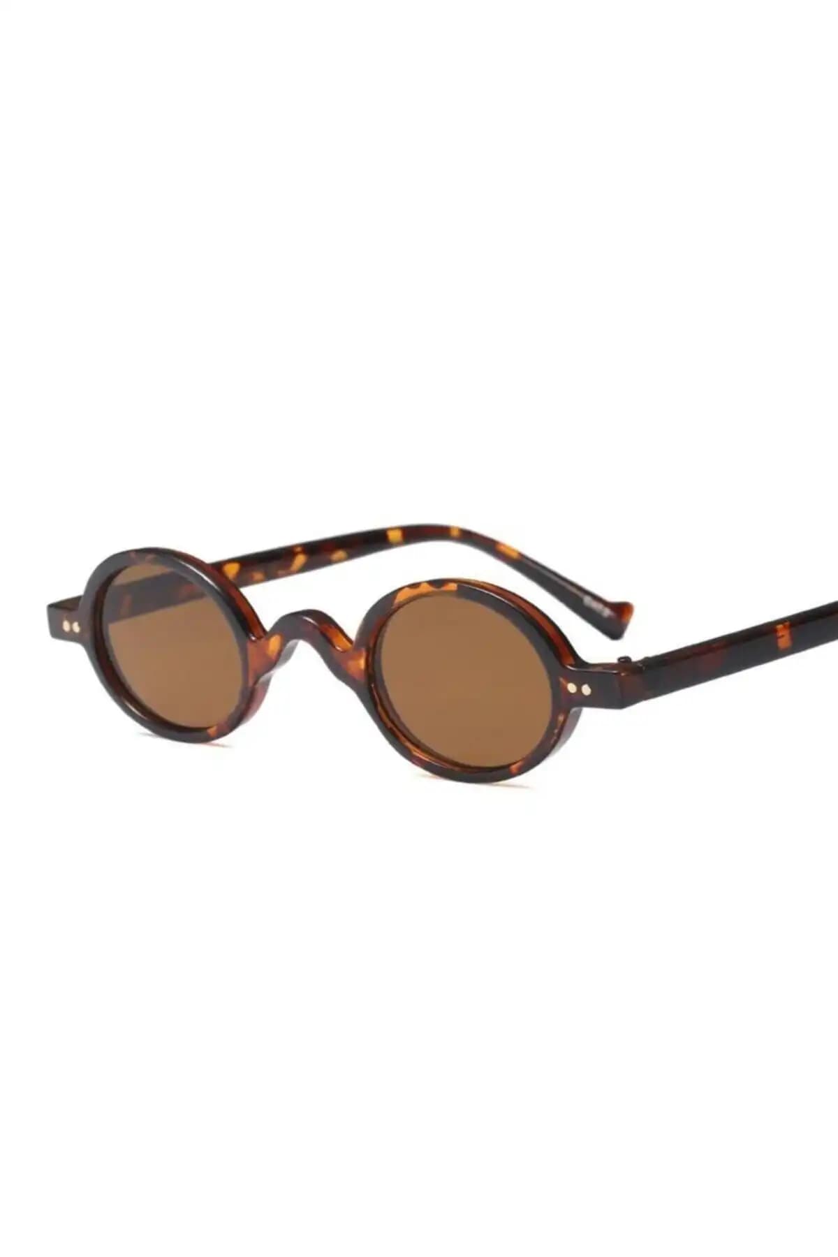 LOOKUP Unisex Kahverengi Vintage Güneş Gözlüğü Modern Tasarım ve UV Koruma Özelliği