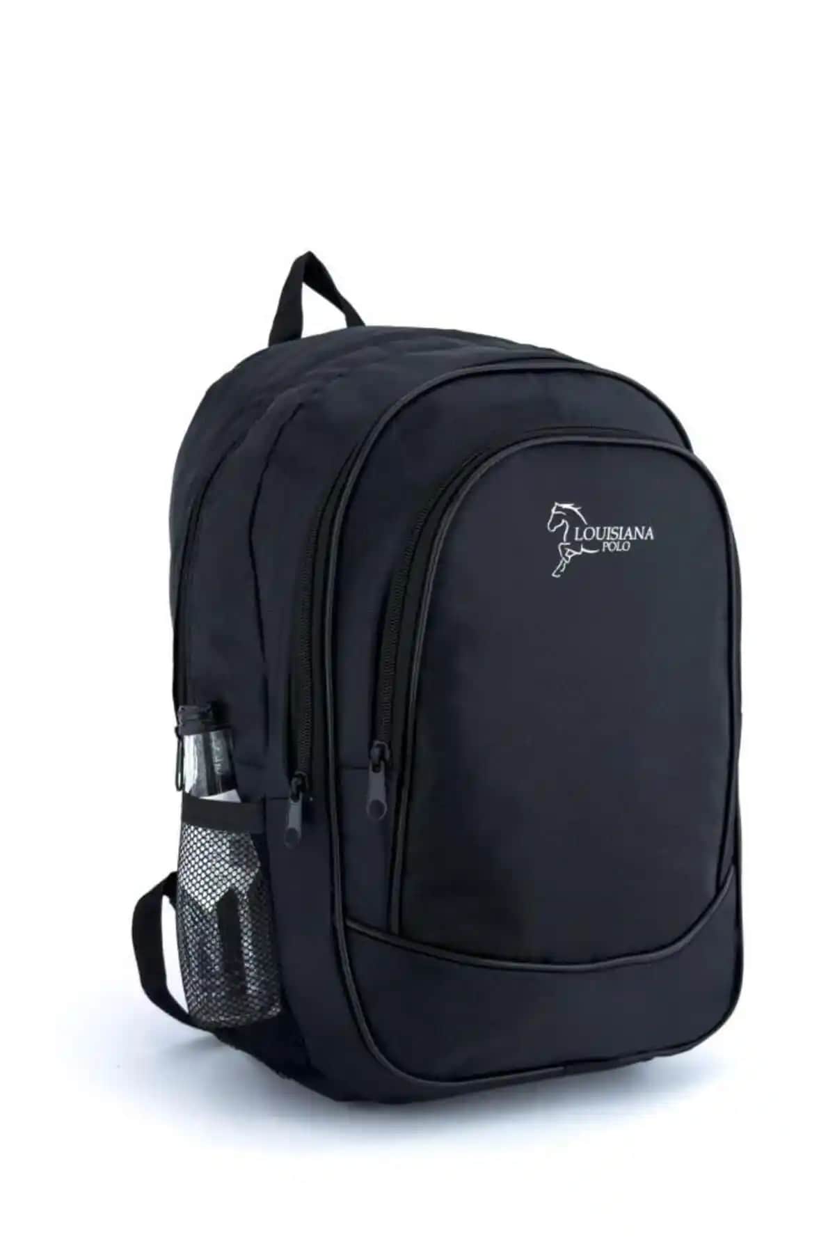 Louisiana Polo 3 Bölmeli Siyah Okul Sırt Çantası Fonksiyonellik ve Şıklık Bir Arada