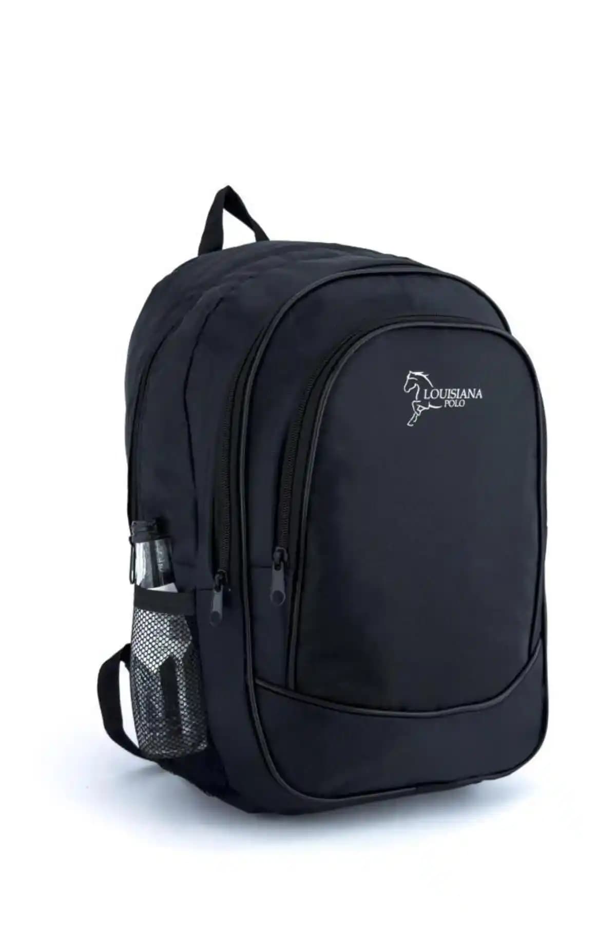 Louisiana Polo 3 Bölmeli Siyah Okul Sırt Çantası Fonksiyonellik ve Şıklık Bir Arada