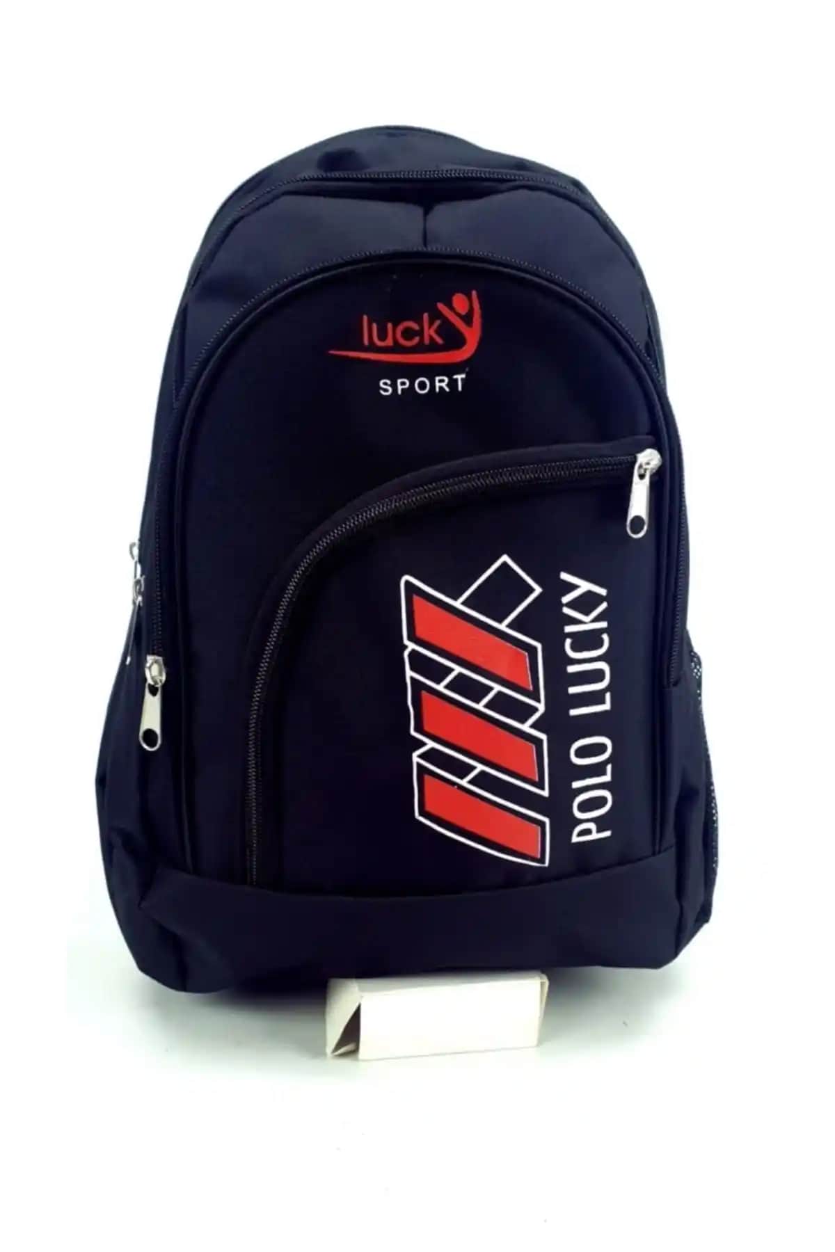 Lucky Bag Siyah Kırmızı Gençler İçin Şık ve Fonksiyonel Okul Çantası Tanıtımı