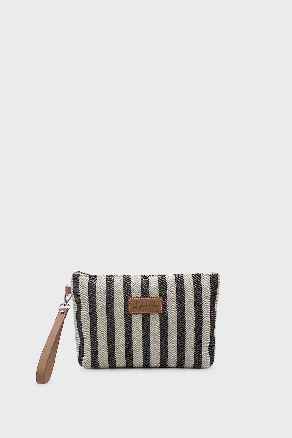 LUNABLU Kadın Çizgili Keten Clutch ve Tote Çantaların Karşılaştırması