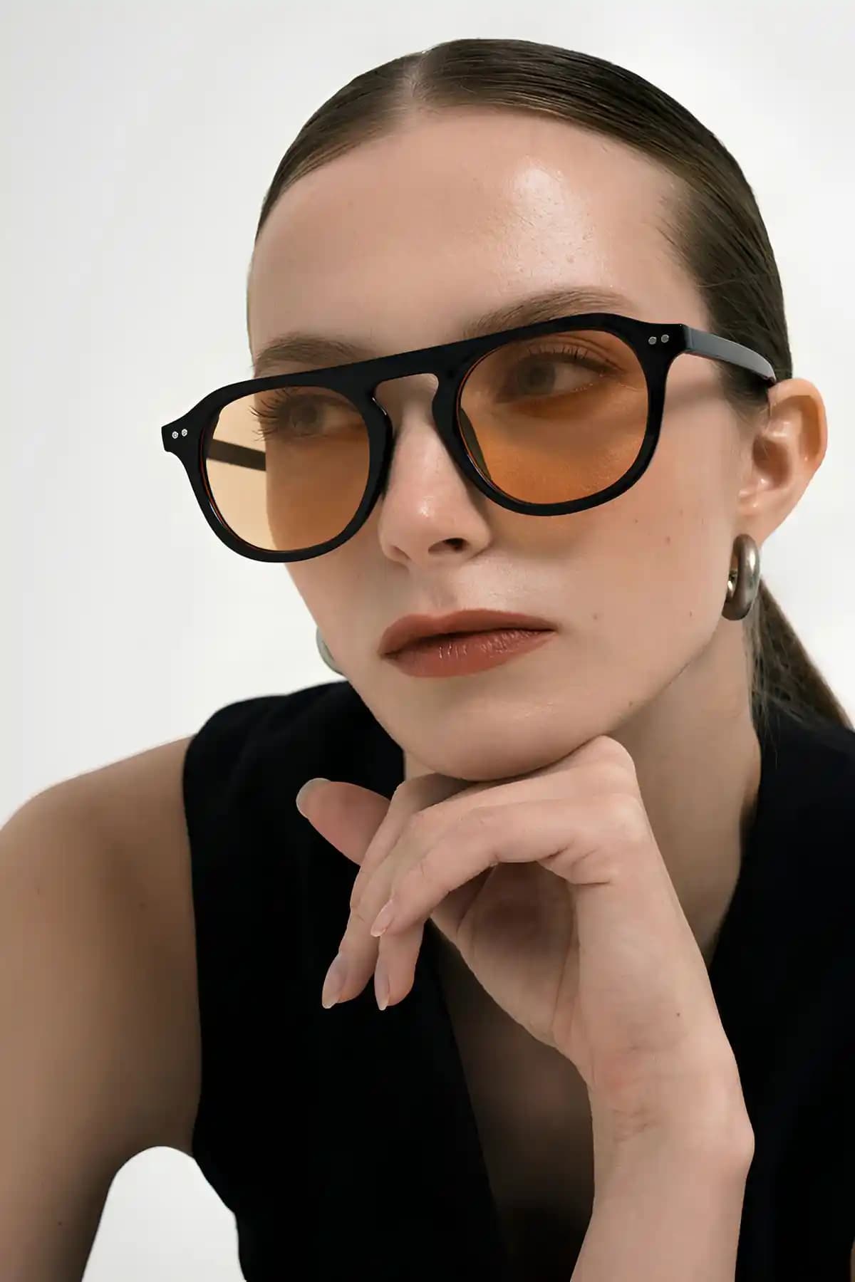 MACERATİ Huge Unisex Siyah Çerçeveli Güneş Gözlüğü Modern ve Şık Tasarım