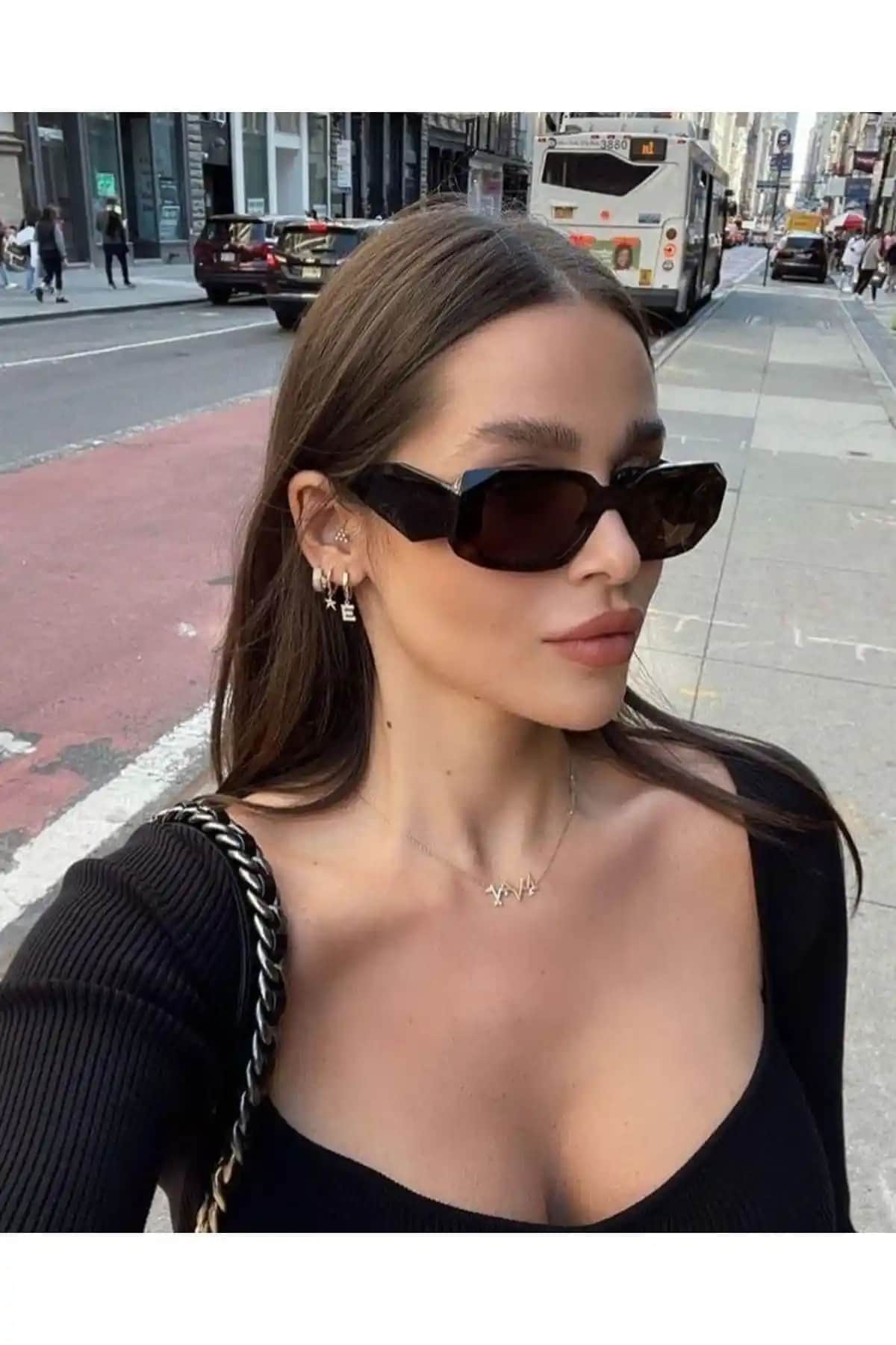 MACERATİ Unisex Vintage Jenner's Güneş Gözlüğü Siyah Şık ve Koruyucu Tasarım