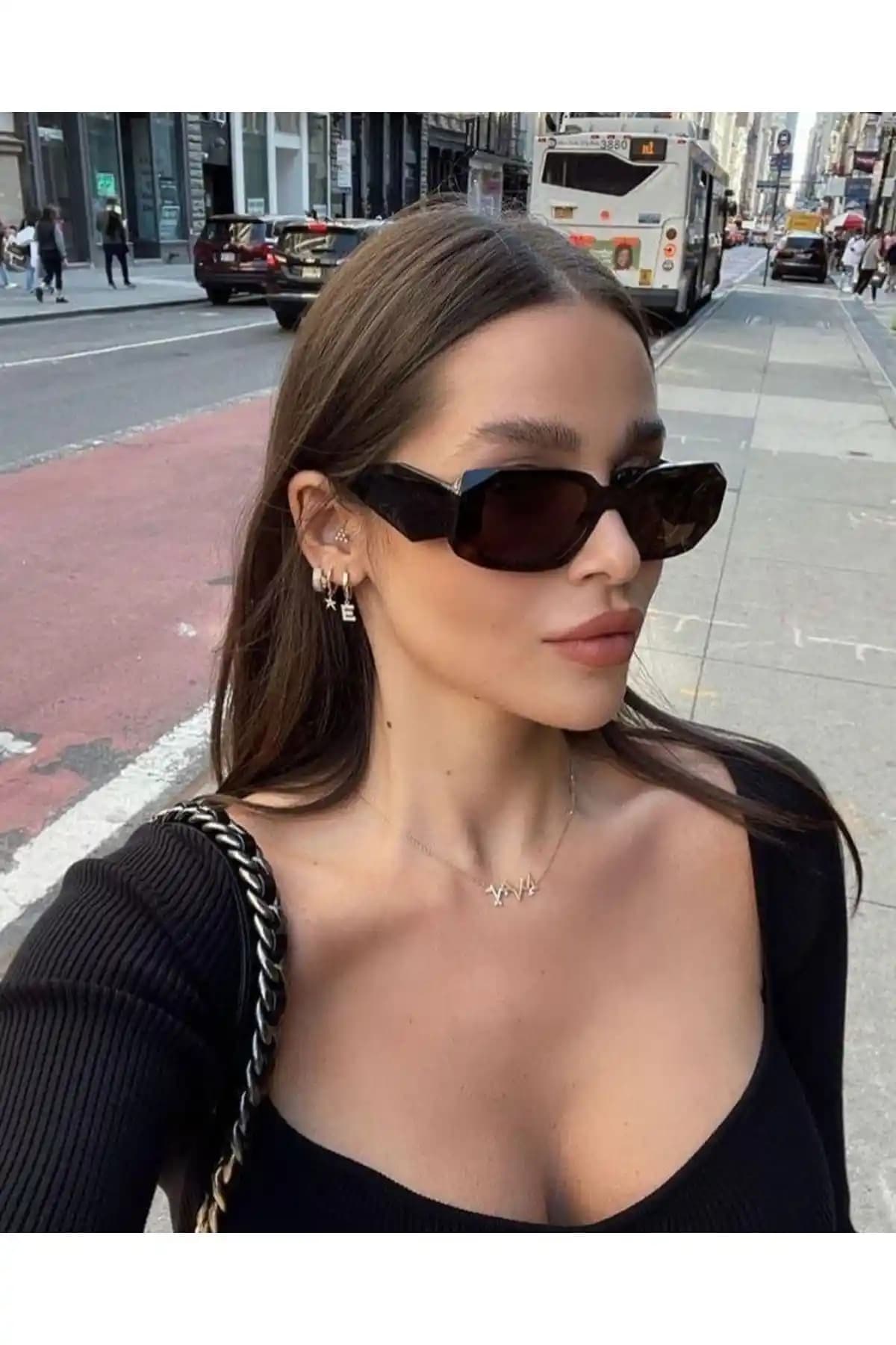 MACERATİ Unisex Vintage Jenner's Güneş Gözlüğü Siyah Şık ve Koruyucu Tasarım