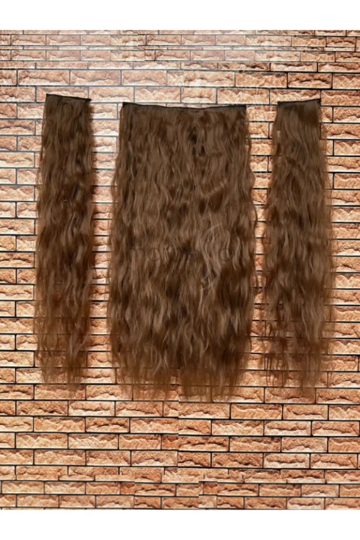 Marpessa Fiber Sentetik Dalgalı Yarım Ay ve Yan Çıt Çıt Modeli Doğal ve Şık Görünüm İçin