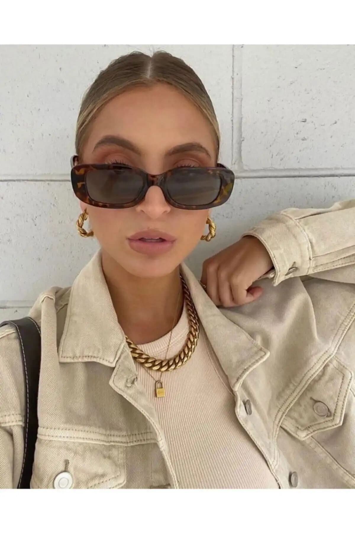 Mathilda Aksesuar Vintage Leopar Güneş Gözlüğü Şık ve Fonksiyonel Tasarım