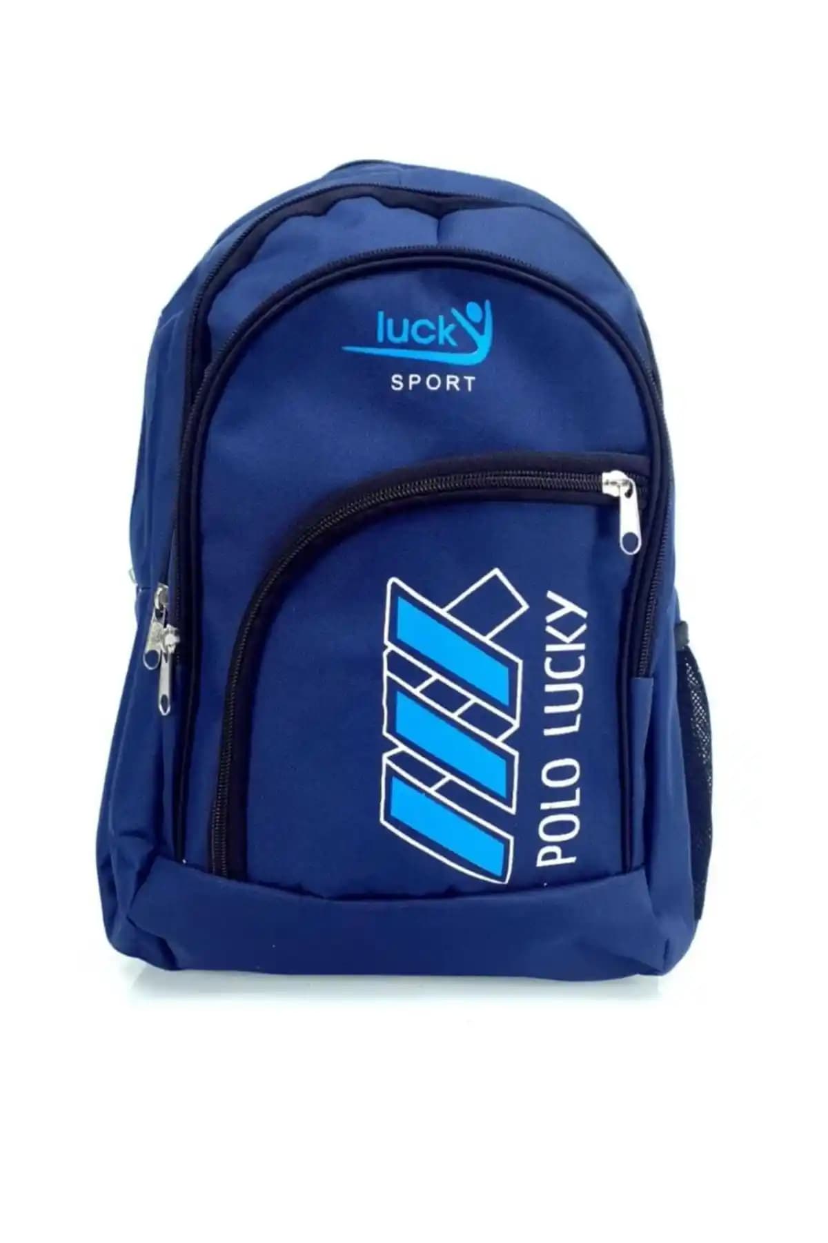 Mavi Lucky Bag Öğrenci Sırt Çantası Günlük ve Şık Kullanım İçin Uygun Tasarım