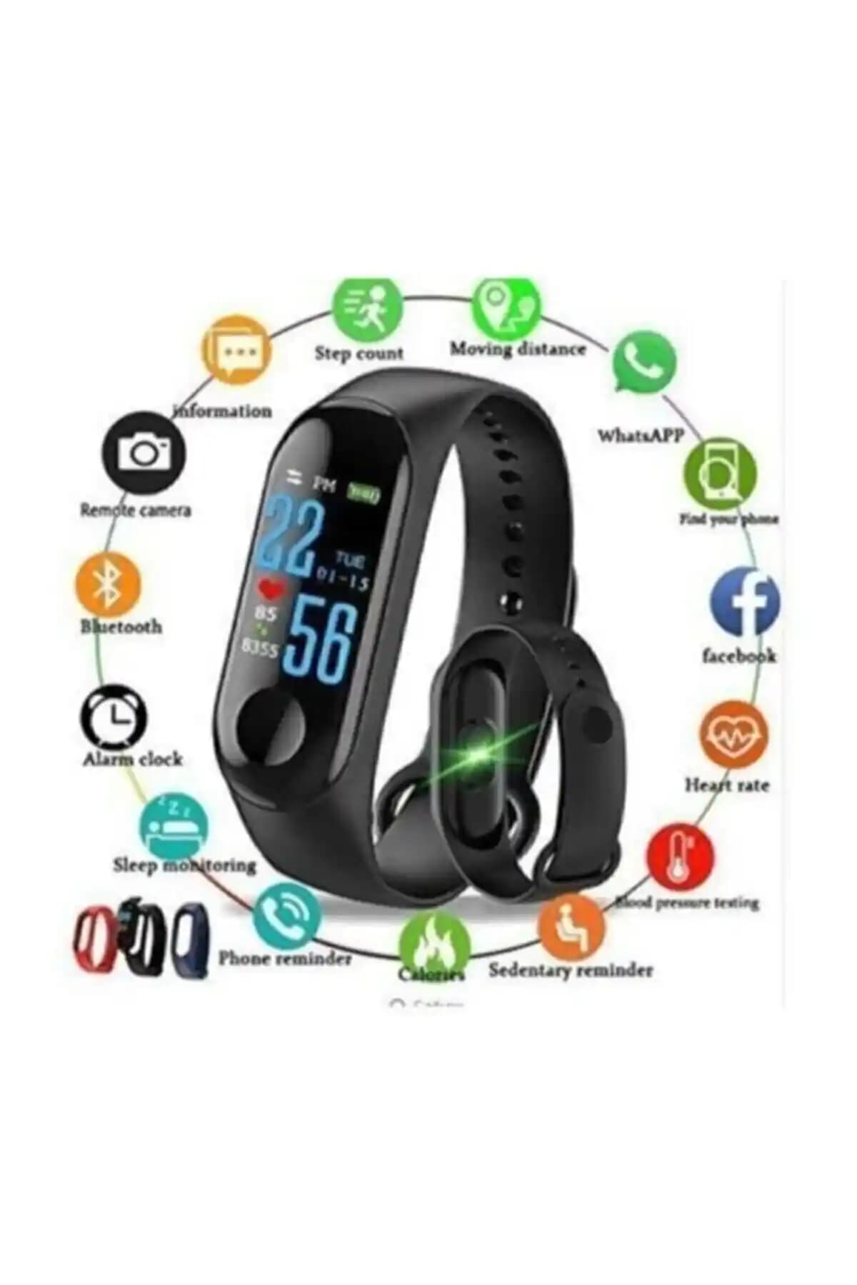 Milena M3 Akıllı Saat Bileklik: Sağlık, Bildirim ve Şık Tasarım ile Günlük Kullanım