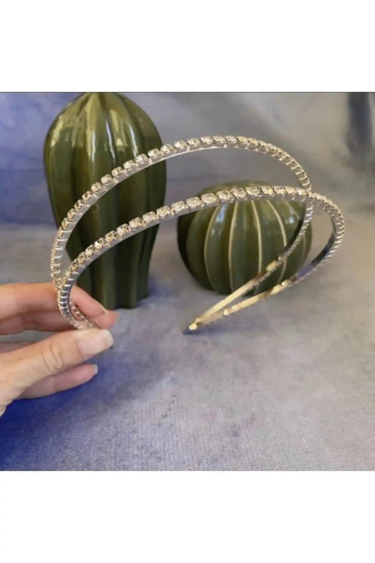 Mix Stylee 2 Li Gelin Taçı Zarif ve Çok Yönlü Takı Parçası Düğün ve Özel Günler İçin