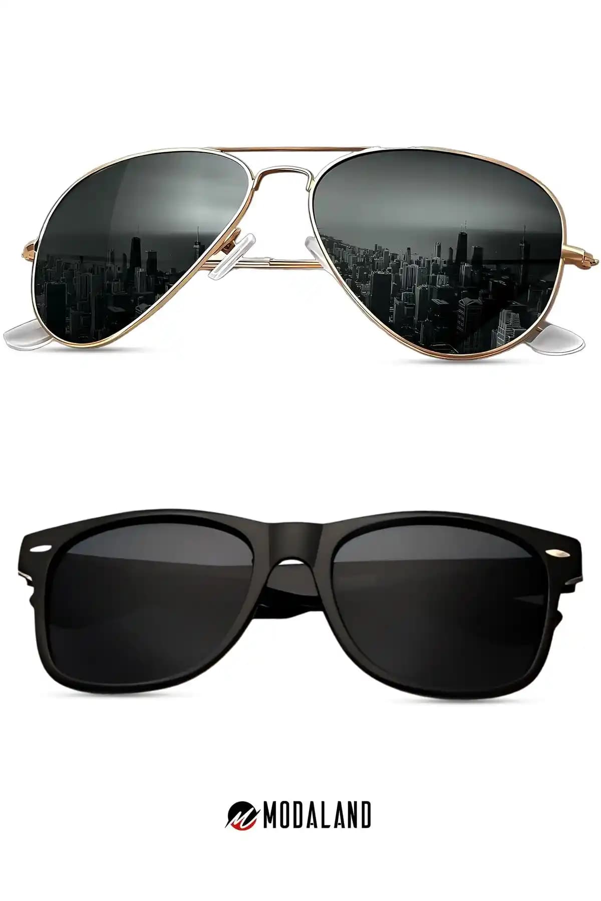 ModaLand Unisex Damla Model Güneş Gözlüğü Seti Şıklık ve Koruma Sunar