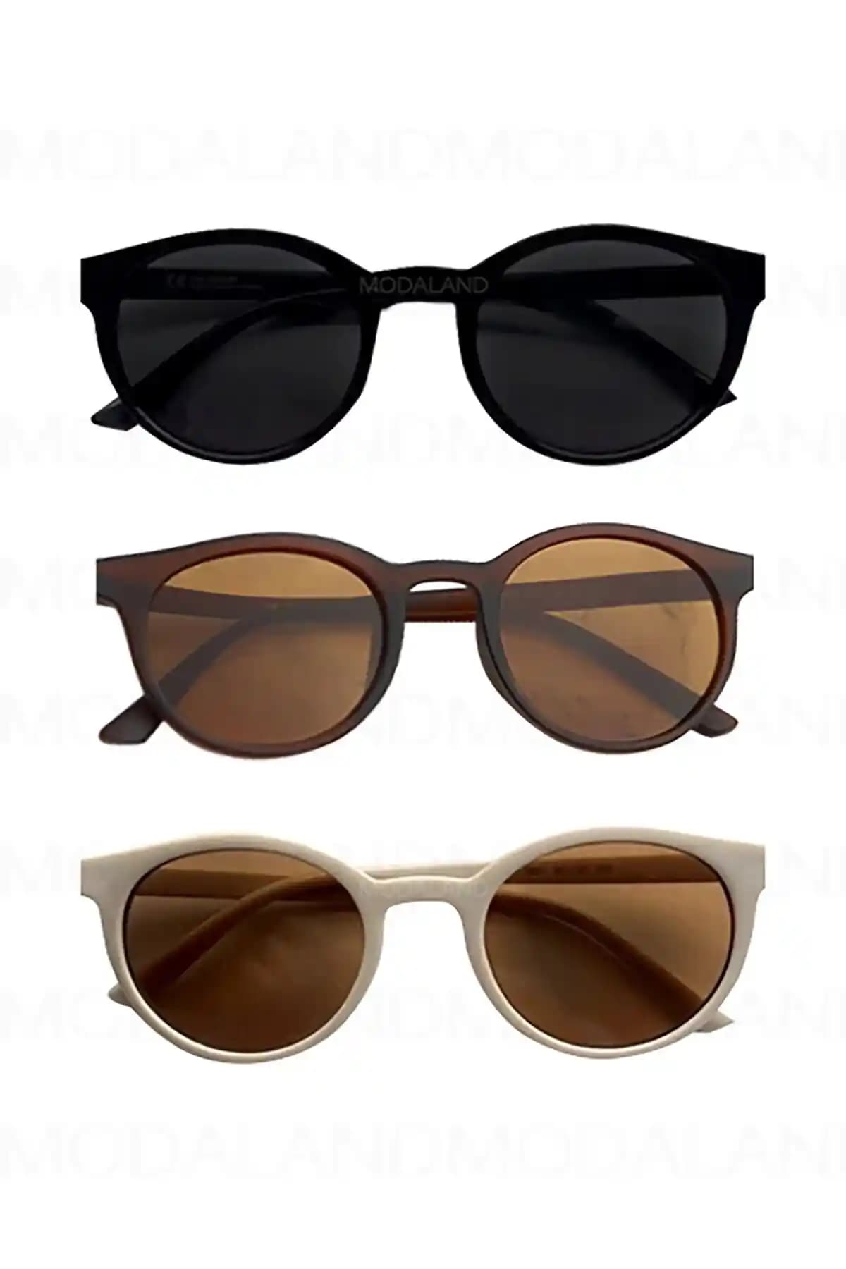 ModaLand Yeni Sezon Unisex Üçlü Güneş Gözlüğü Seti Şıklık ve Koruma Sağlar