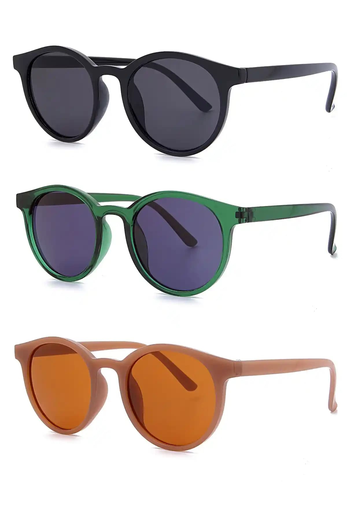 Modalucci Üçlü Unisex Güneş Gözlüğü: Şık Tasarım ve UV Koruma Özelliği ile Yaz Modası