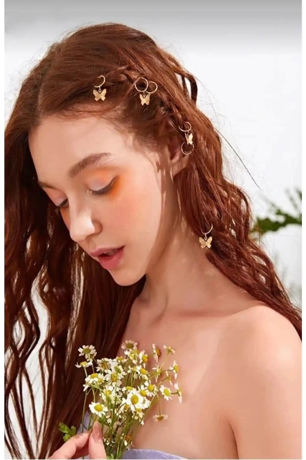 Monalisa Kadın Gold Kelebek Saç Kupesi Toka Seti: Şık ve Kullanışlı Günlük Aksesuarlar