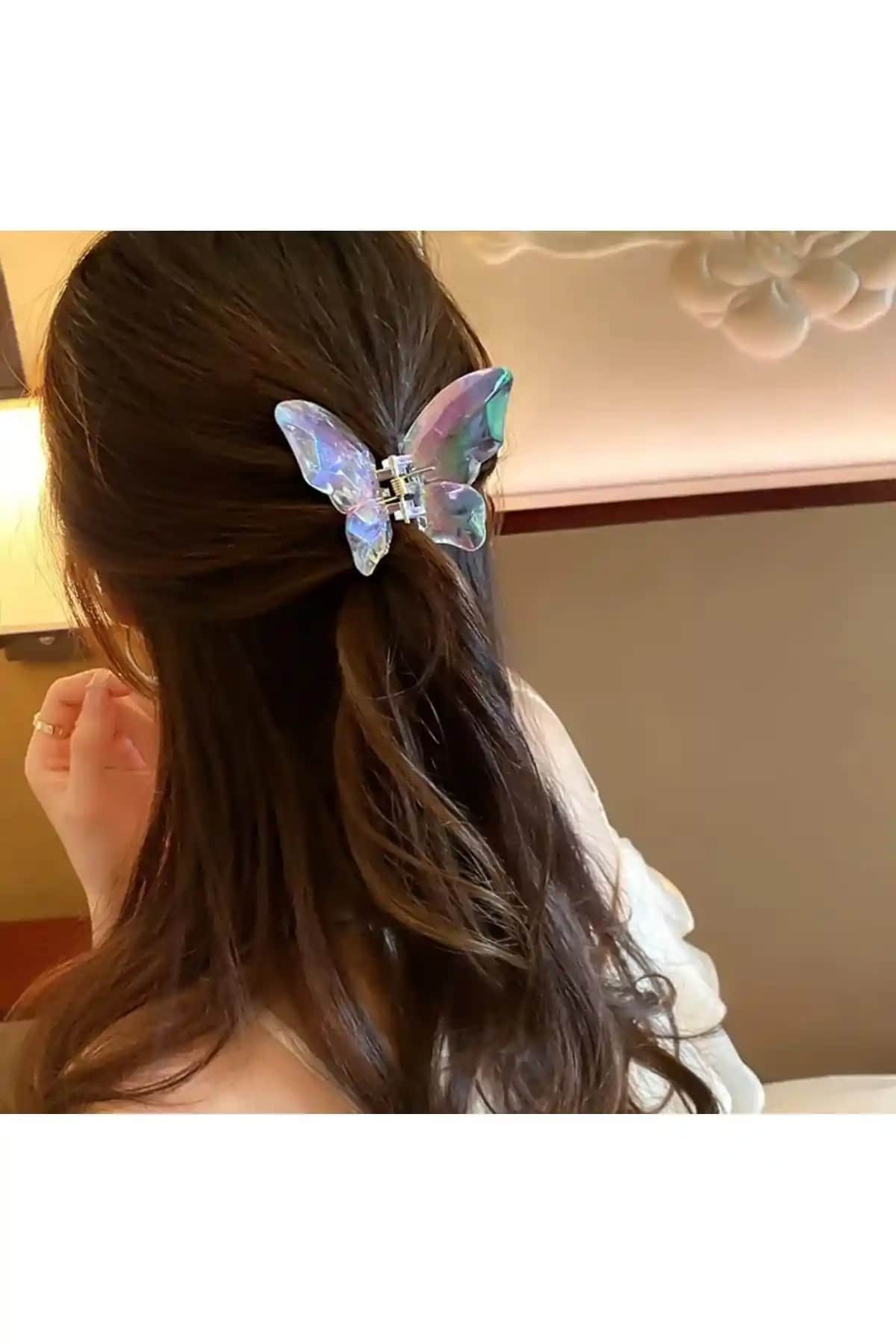 Monalisa Kadın Şeffaf Kelebek Toka: Modern ve Şık Saç Aksesuarı Özellikleri