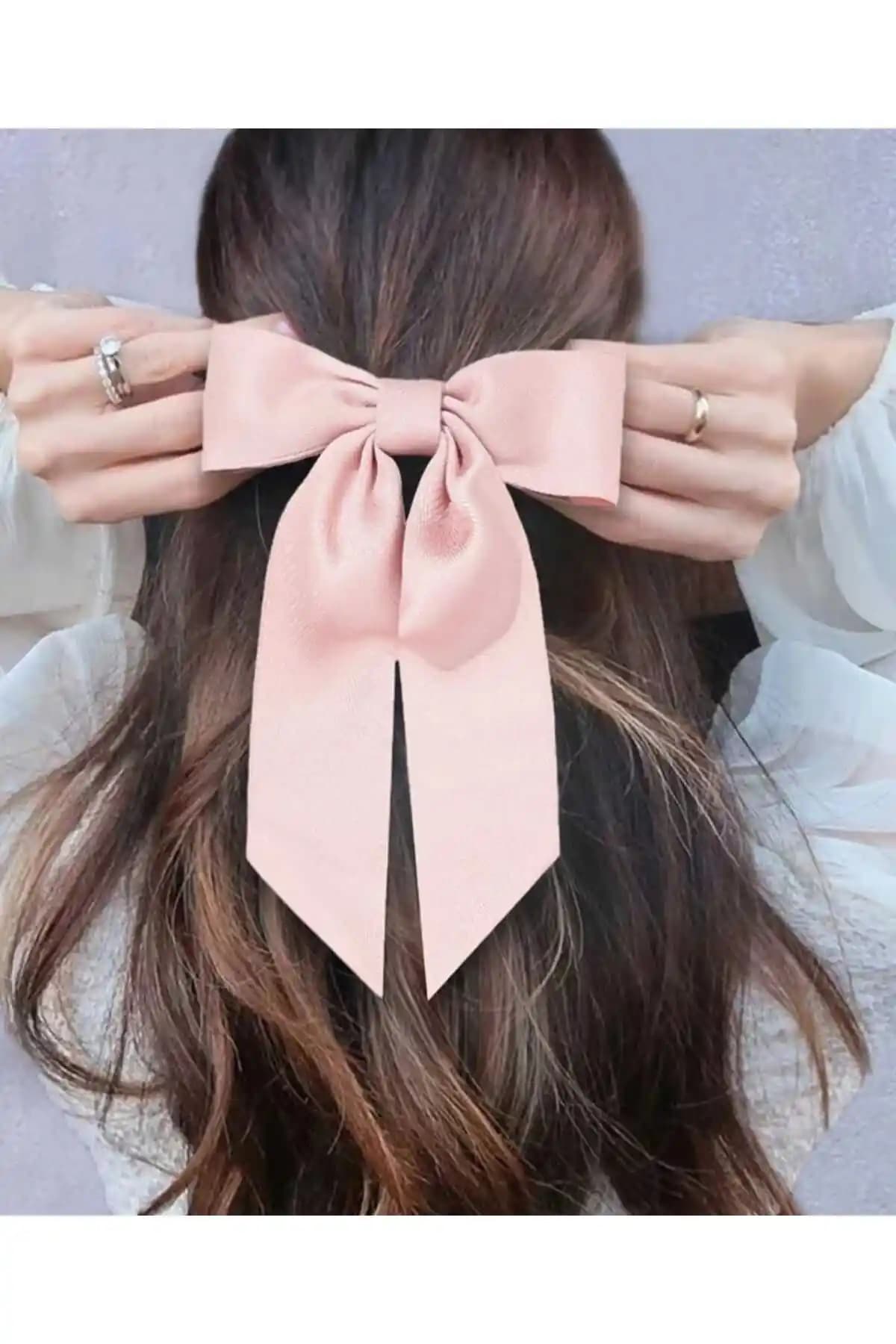 Monalisa Pembe Renkli Fiyonk Model Otomat Klips Toka: Şık ve Pratik Saç Aksesuarı