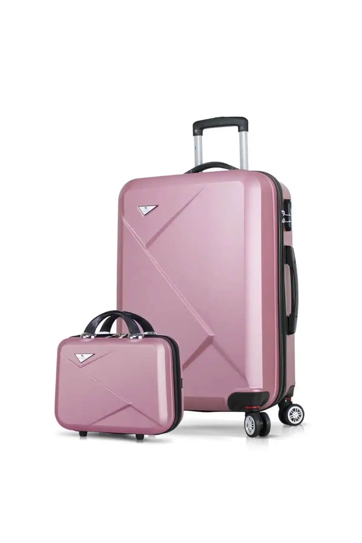 My Valice Diamond Abs Rose Gold 2'li Valiz Seti Şık ve Dayanıklı Seyahat Çözümü