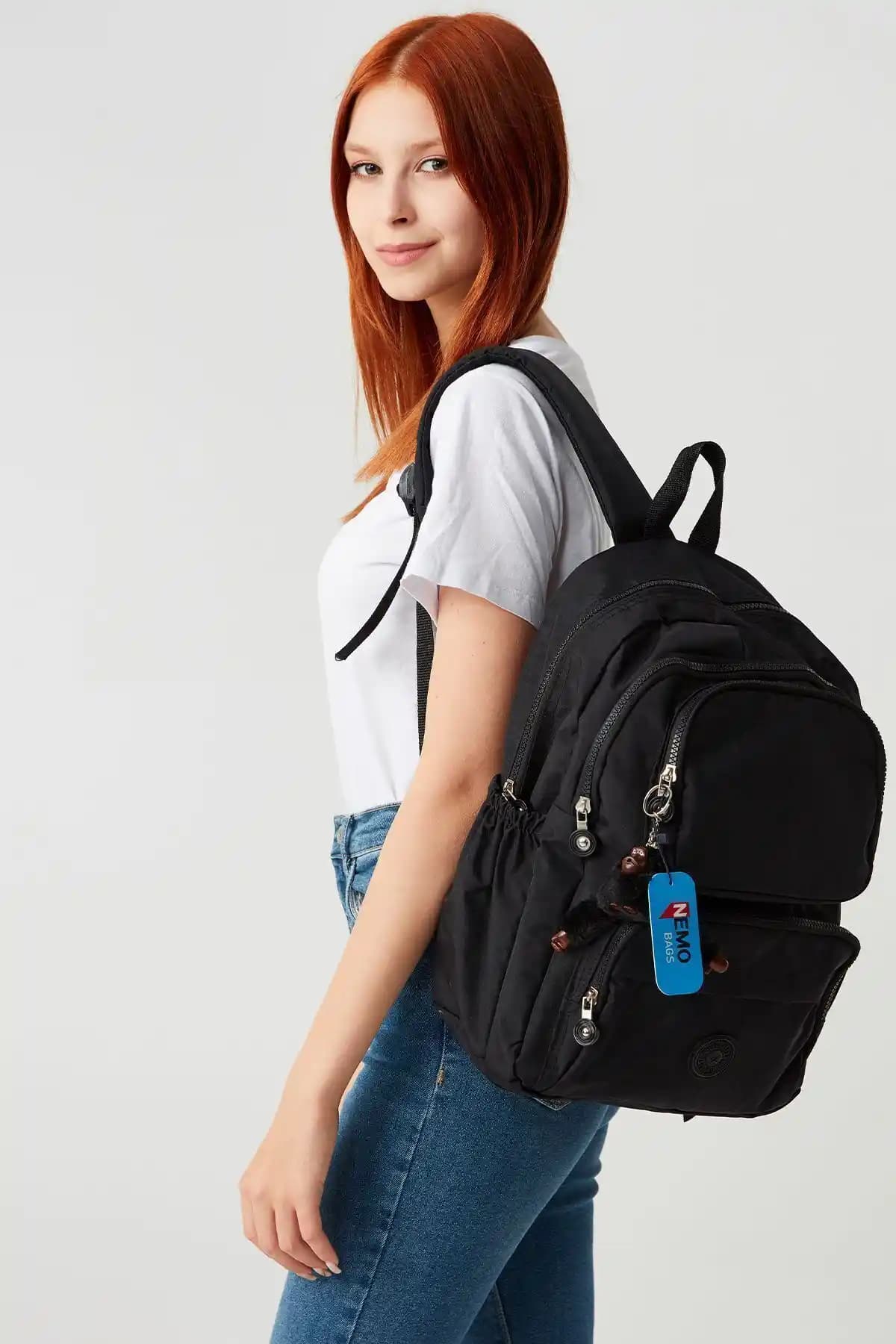 NEMO BAGS Siyah Unisex Sırt Çantası: Dayanıklı, Şık ve Çok Yönlü Kullanım İçin Uygun